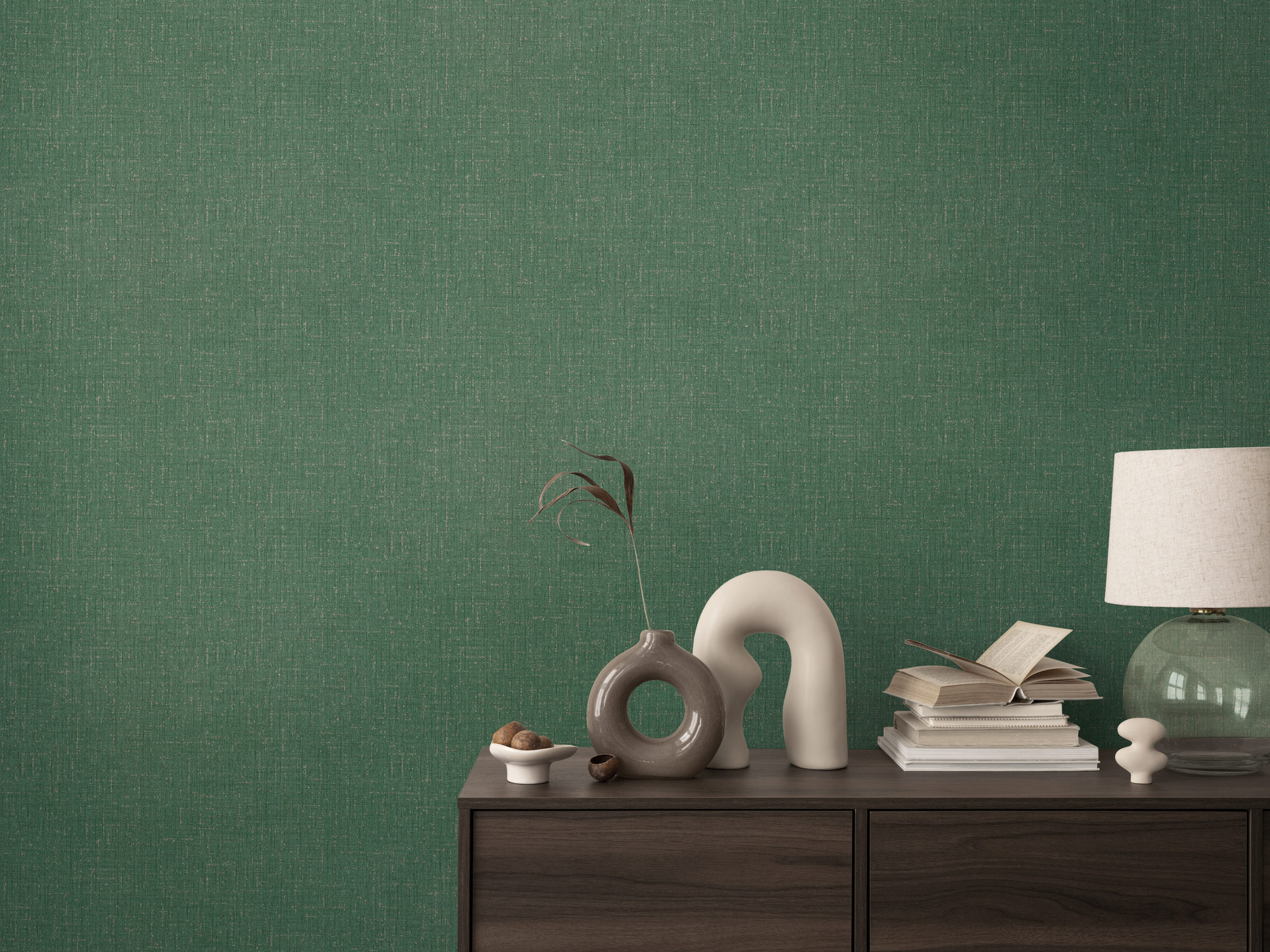 AS Vliestapete CosmoLiving Uni Grün 790673