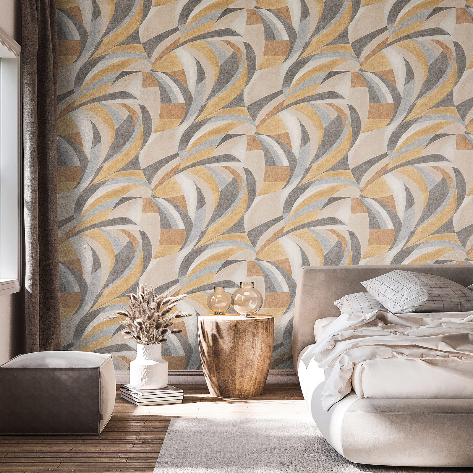 Hohenberger Vliestapete Artist Swing Mustard 27244