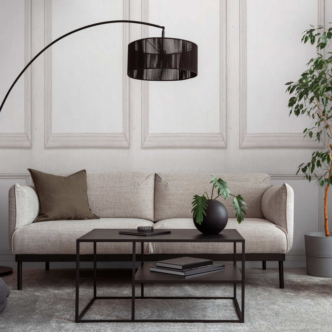 AS Vliestapete Wallpanel weiß Kassetten 398071