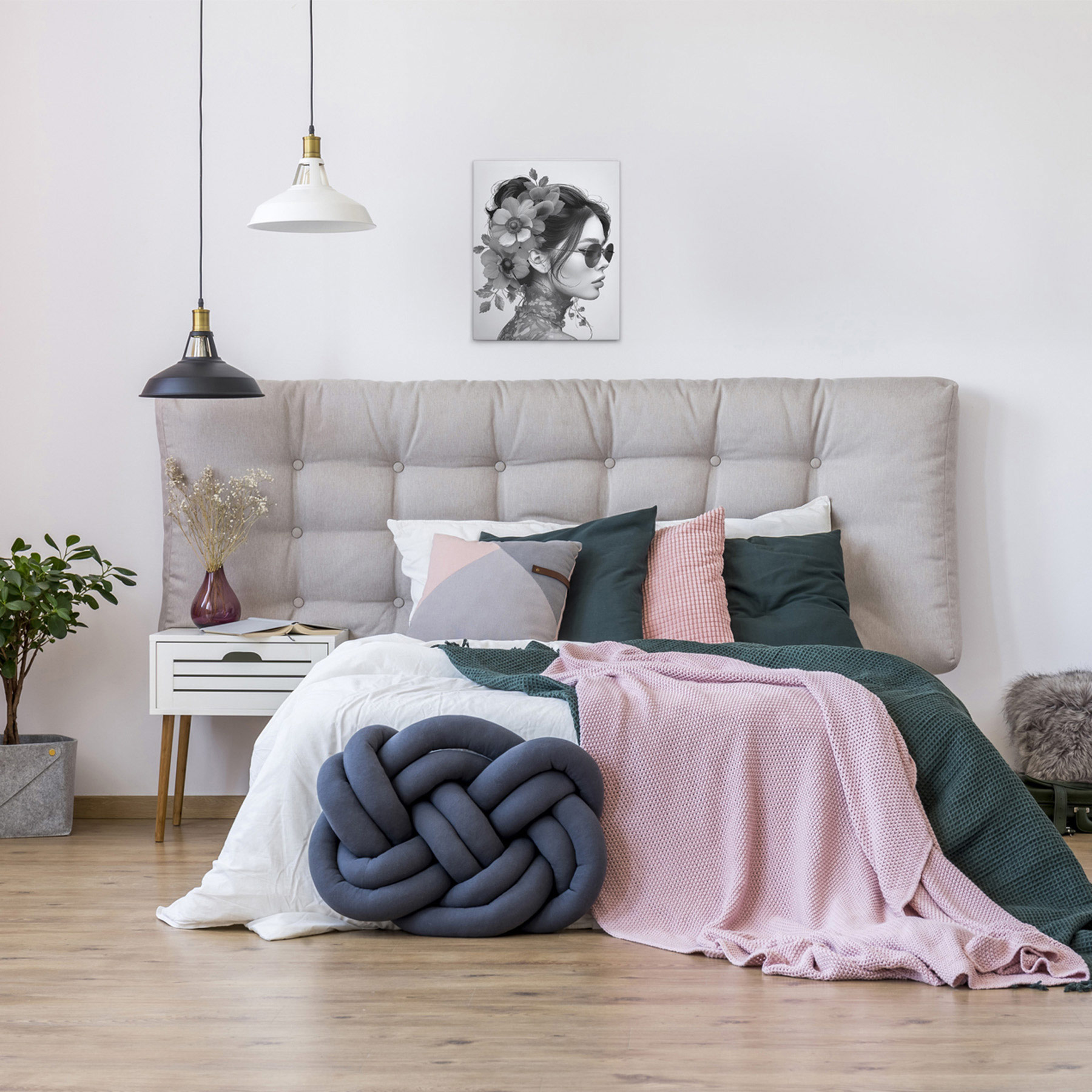 AS Leinwandbild Flowergirl Grey DD132897