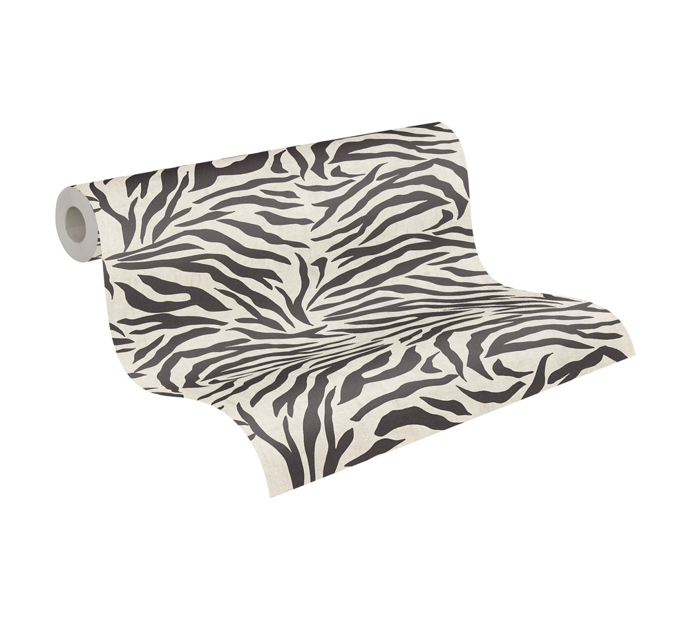 AS Vliestapete Anna d'Andrea Zebramuster Schwarz 782171