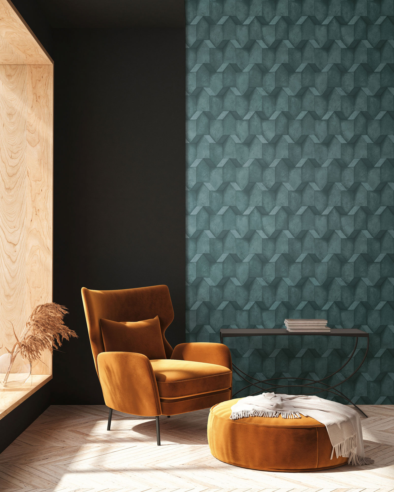 AS Vliestapete The BOS blau Betonoptik 388271