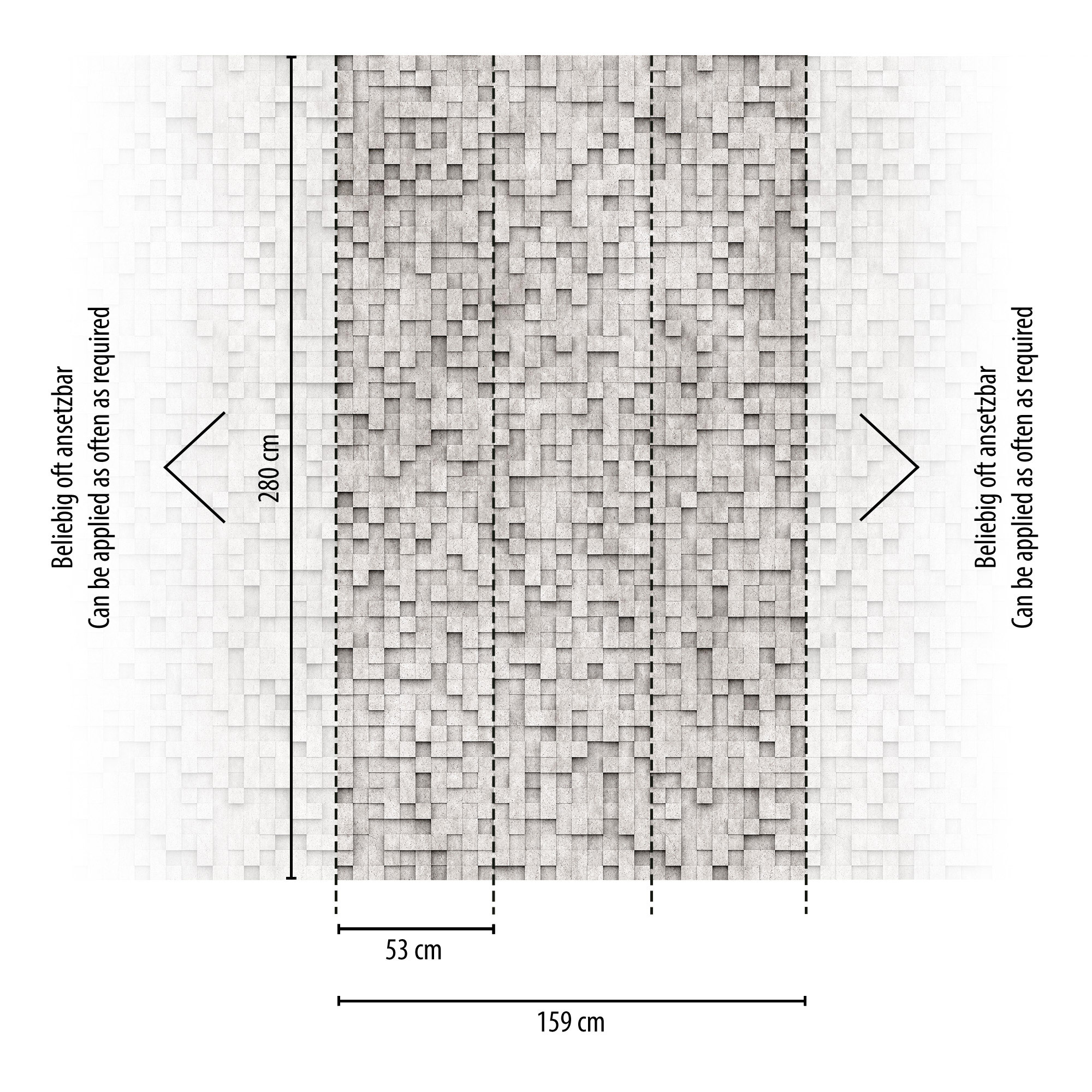 Livingwalls Vliestapete The Wall 3 Grafik 398431
