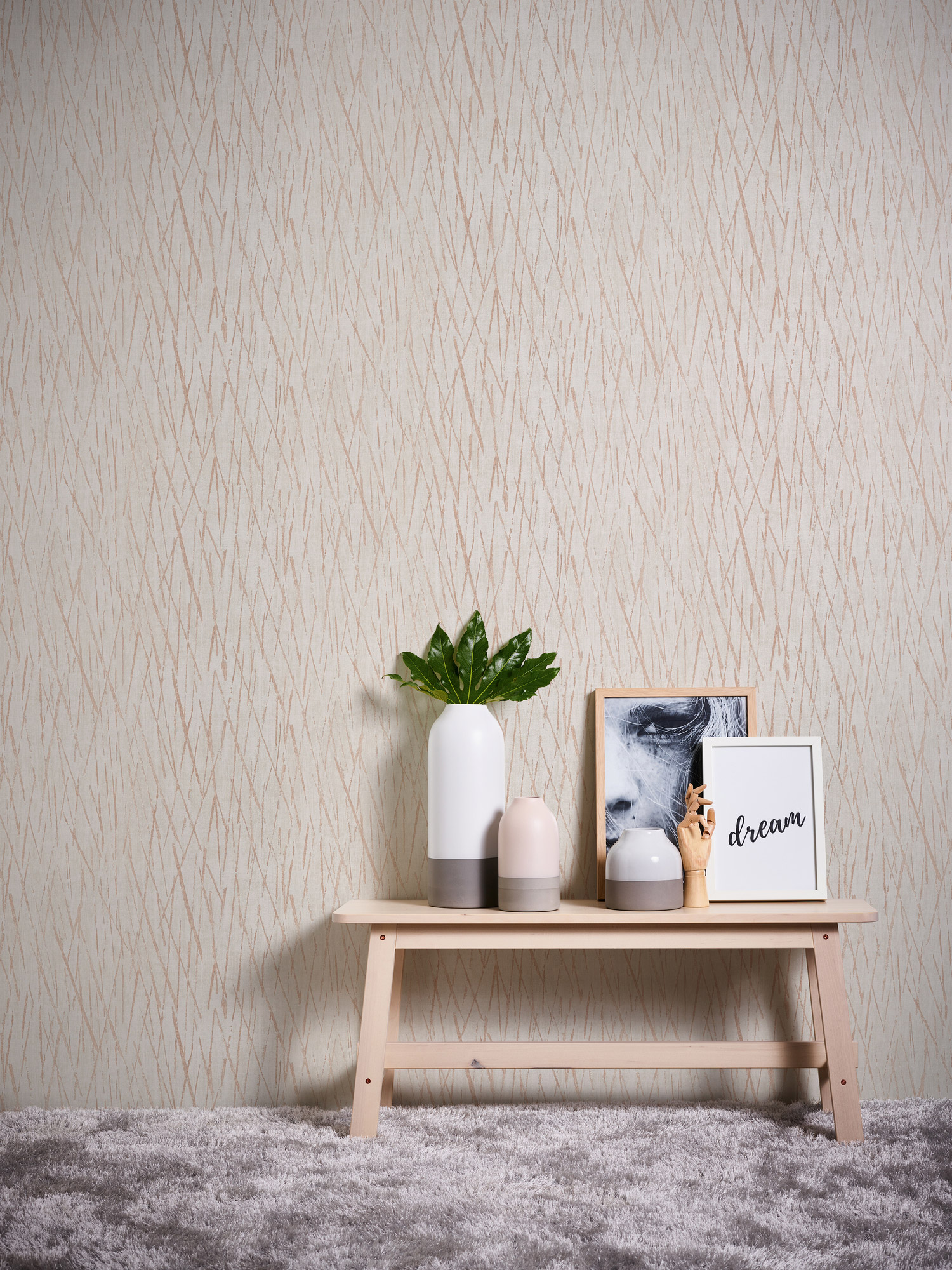 AS Vliestapete #Hygge Strukturtapete Grau 385982