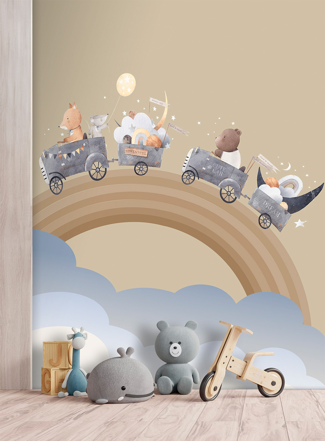 Decoprint Fototapete Cute Walls Regenbogen CW60021