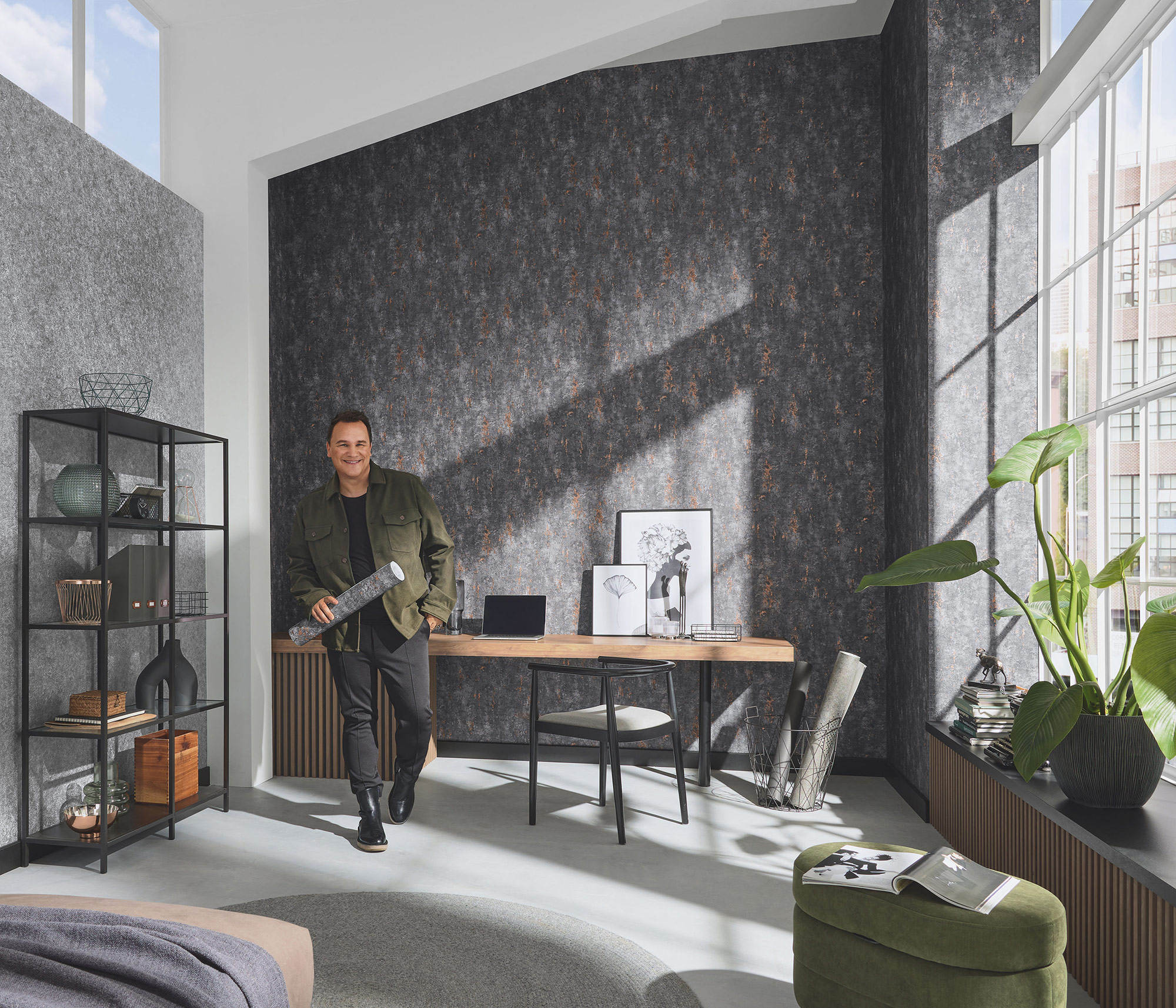 Erismann Vliestapete GMK Fashion for Walls 4 dunkelgrau 1037