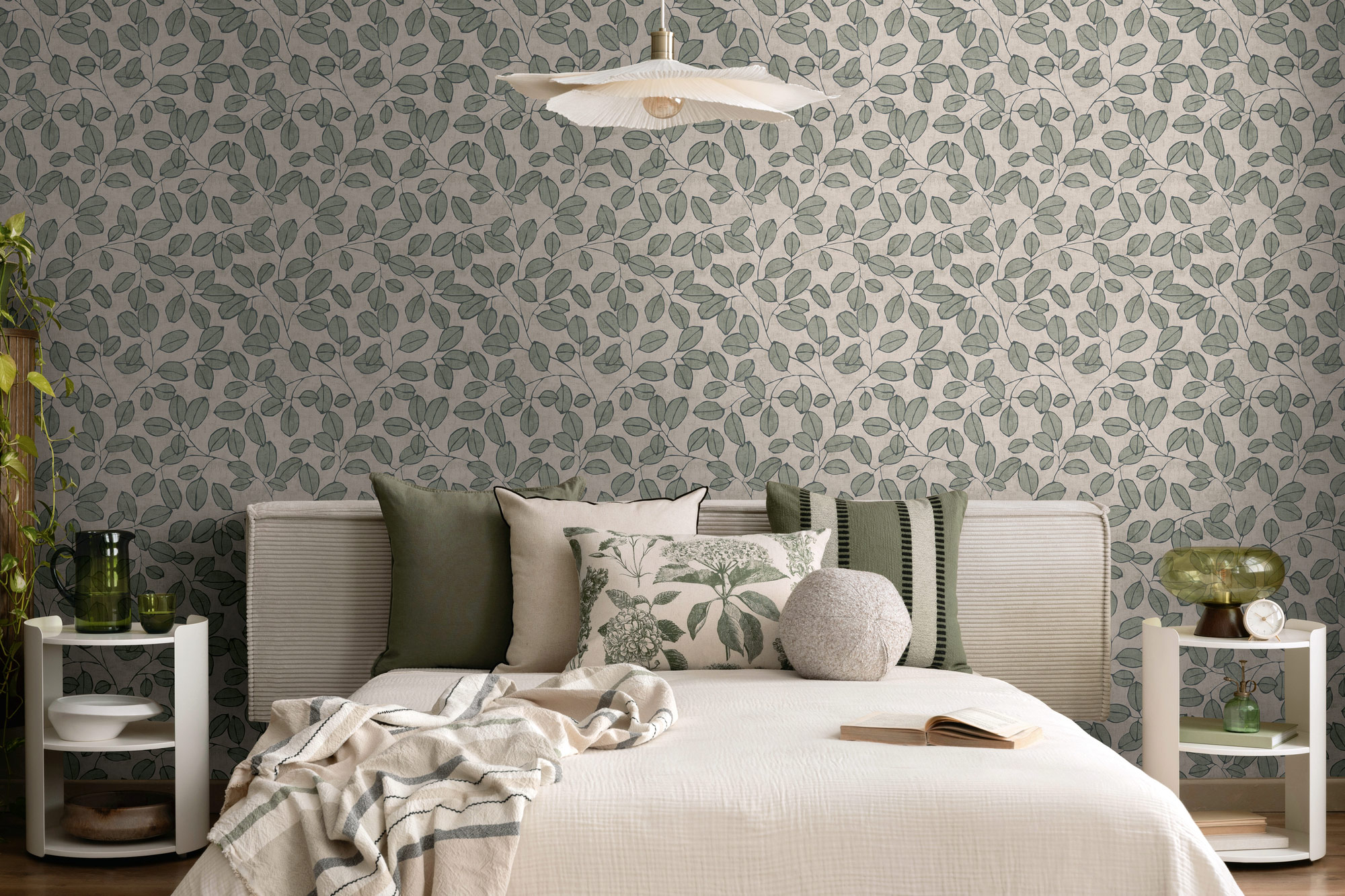 AS Vliestapete Nordic Feeling Blätter Grau 791481