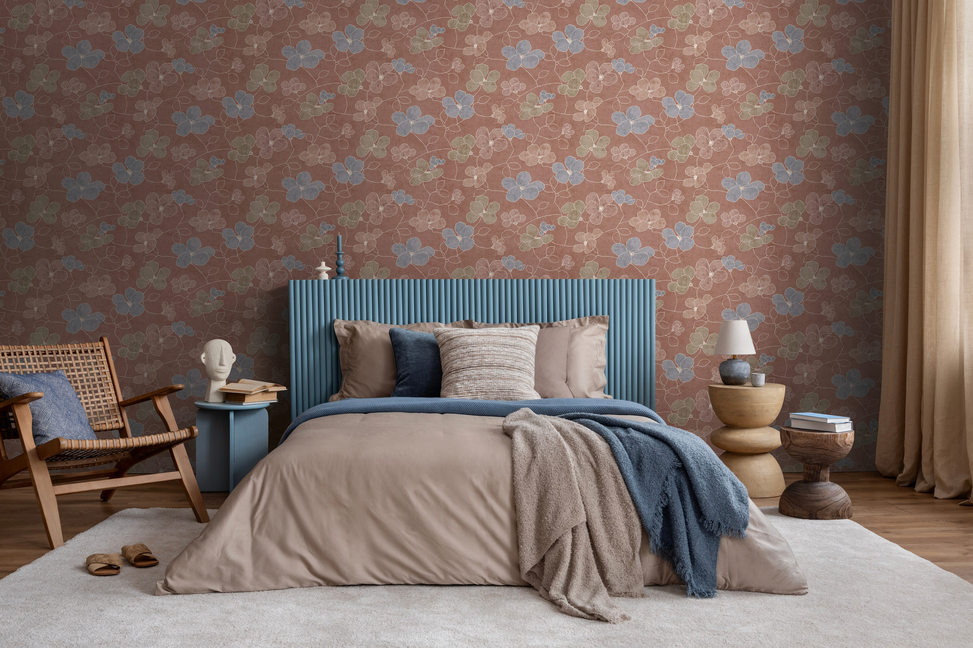 AS Vliestapete Nordic Feeling Blumen Braun 791471