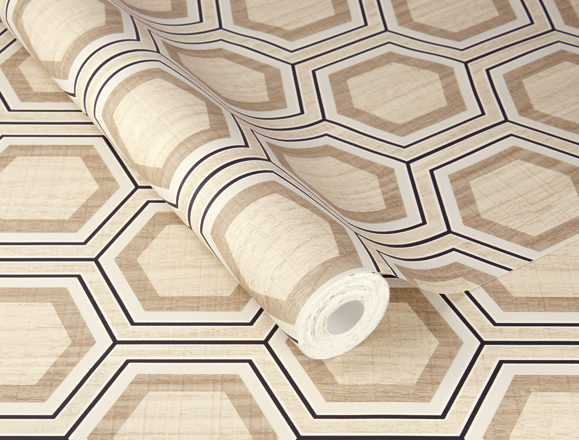 Rasch Vliestapete Allegretto Beige-Dunkelbeige 791143