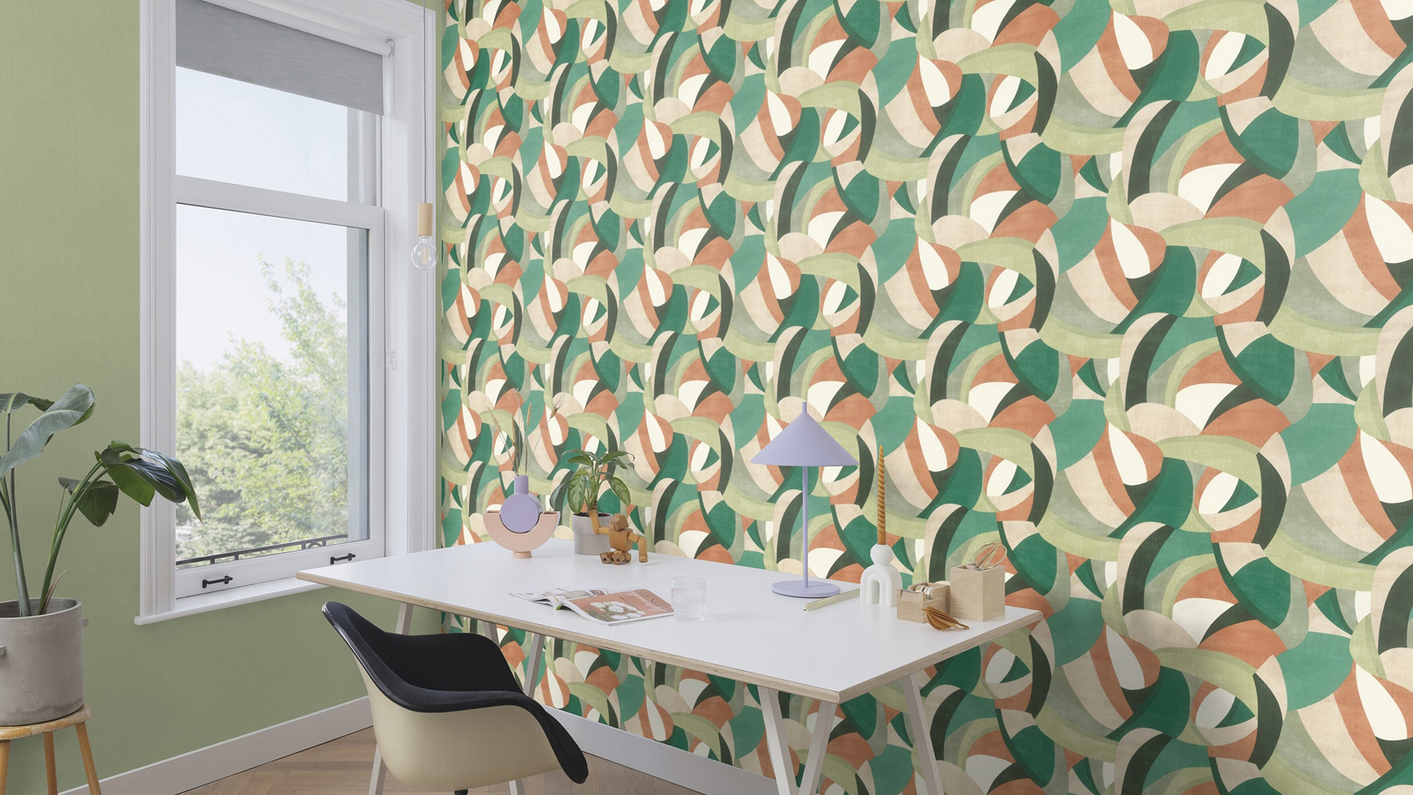 Rasch Vliestapete Liverna Grün-Salbei 423938