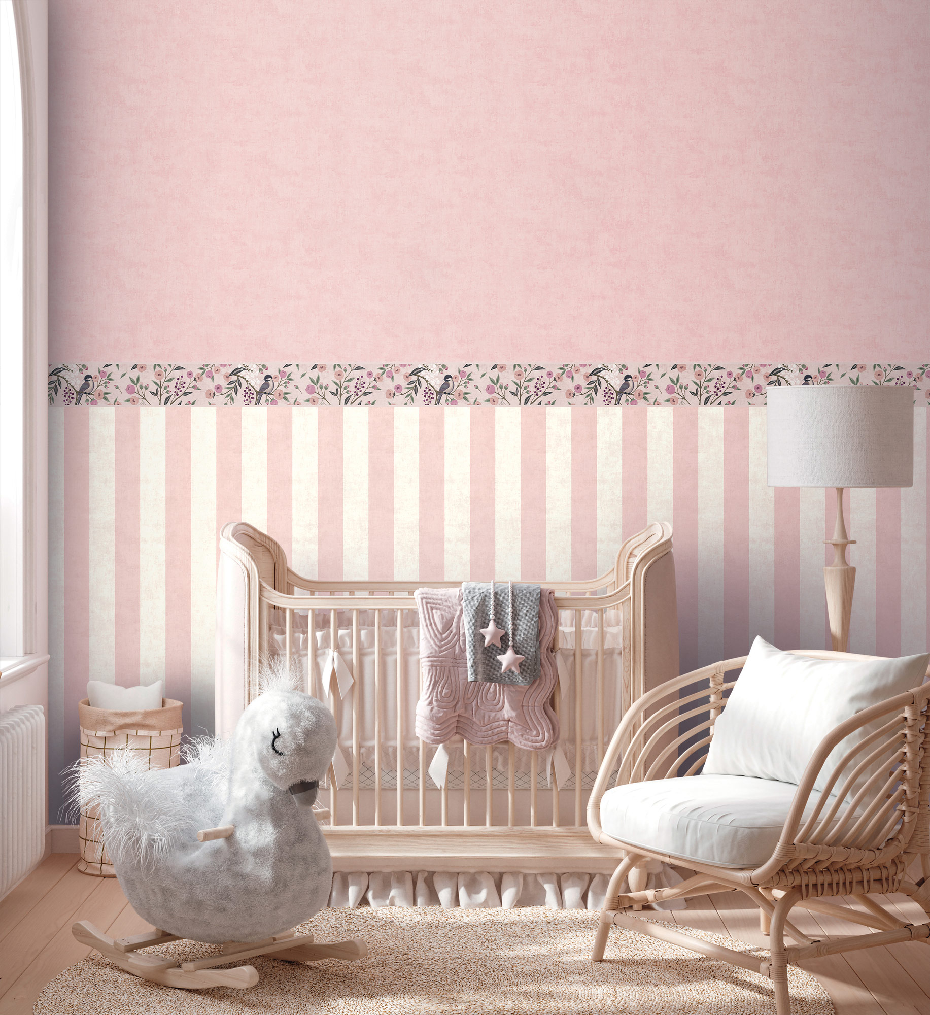 AS Borte Bordüre Lilly & Luis Vögel Grün 771371