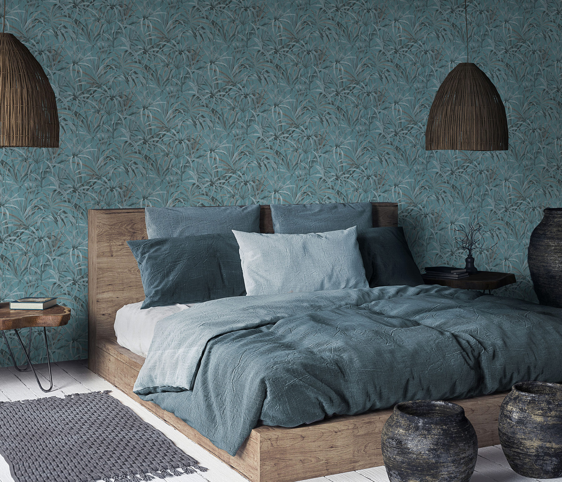 Erismann Vliestapete Code Nature türkis 1021318