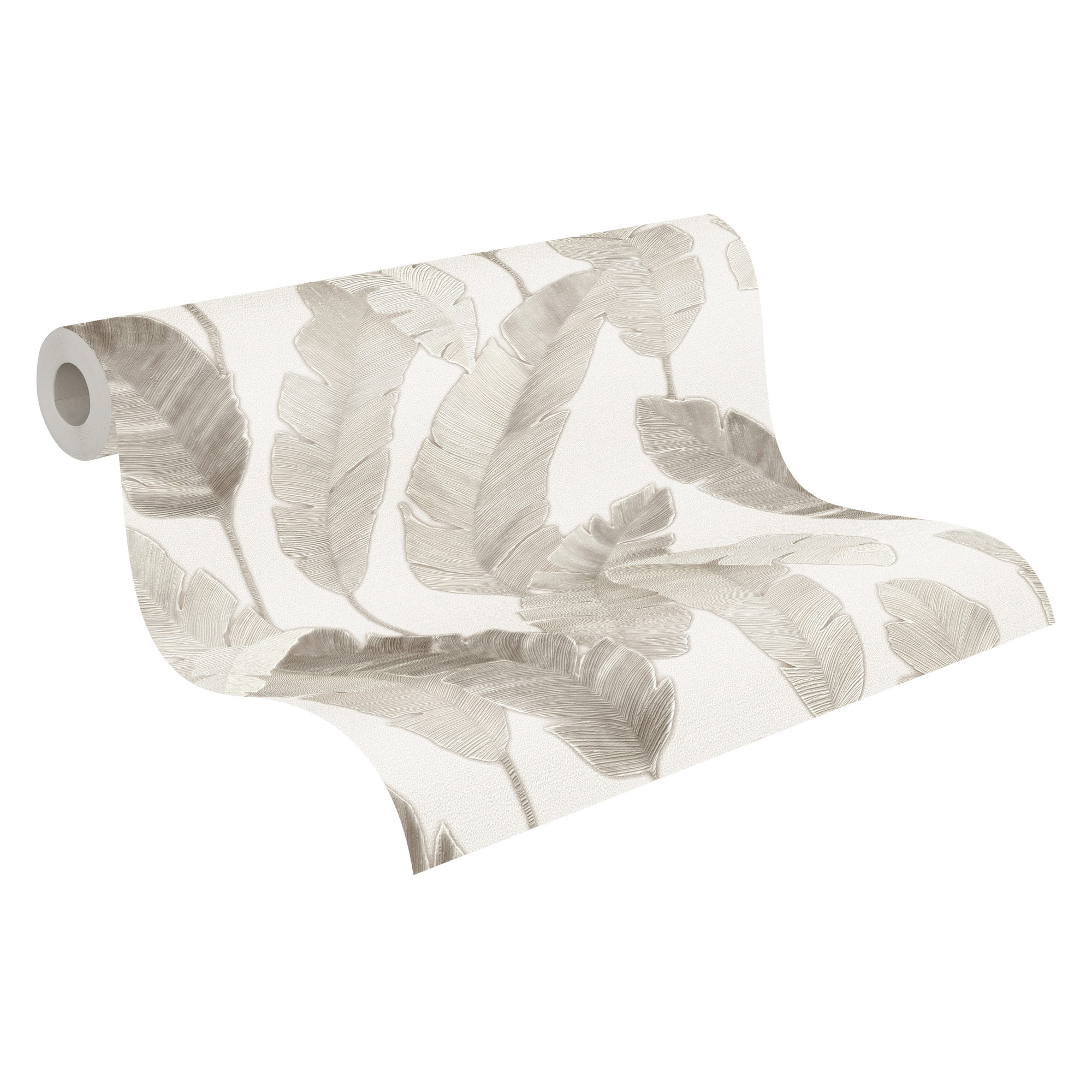 AS Vliestapete MS Travel Styles Blätter Weiß 392185