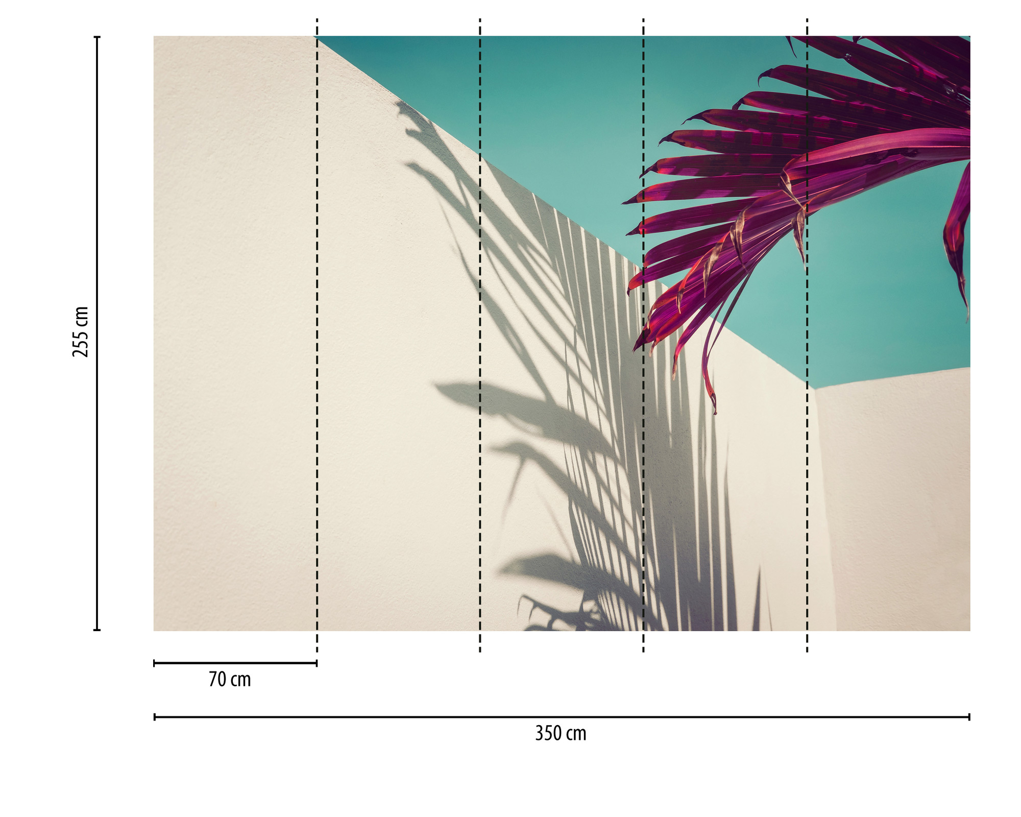 AS Fototapete Designwalls 2 Palmen Betonoptik DD123518