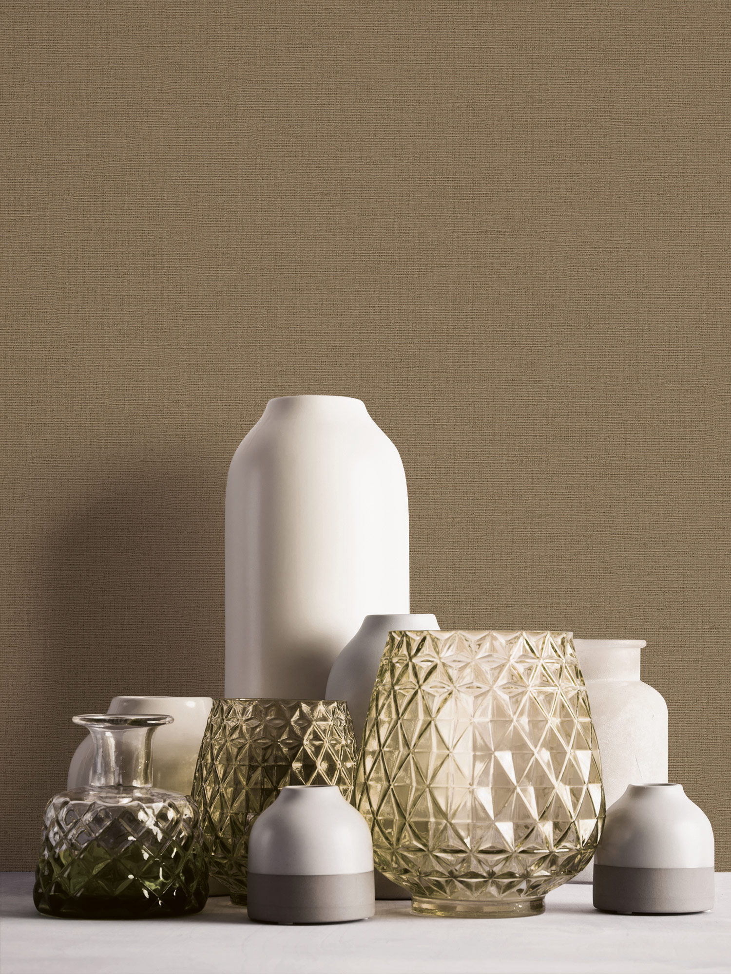 AS Vliestapete Colourful World Unitapete Braun 306892