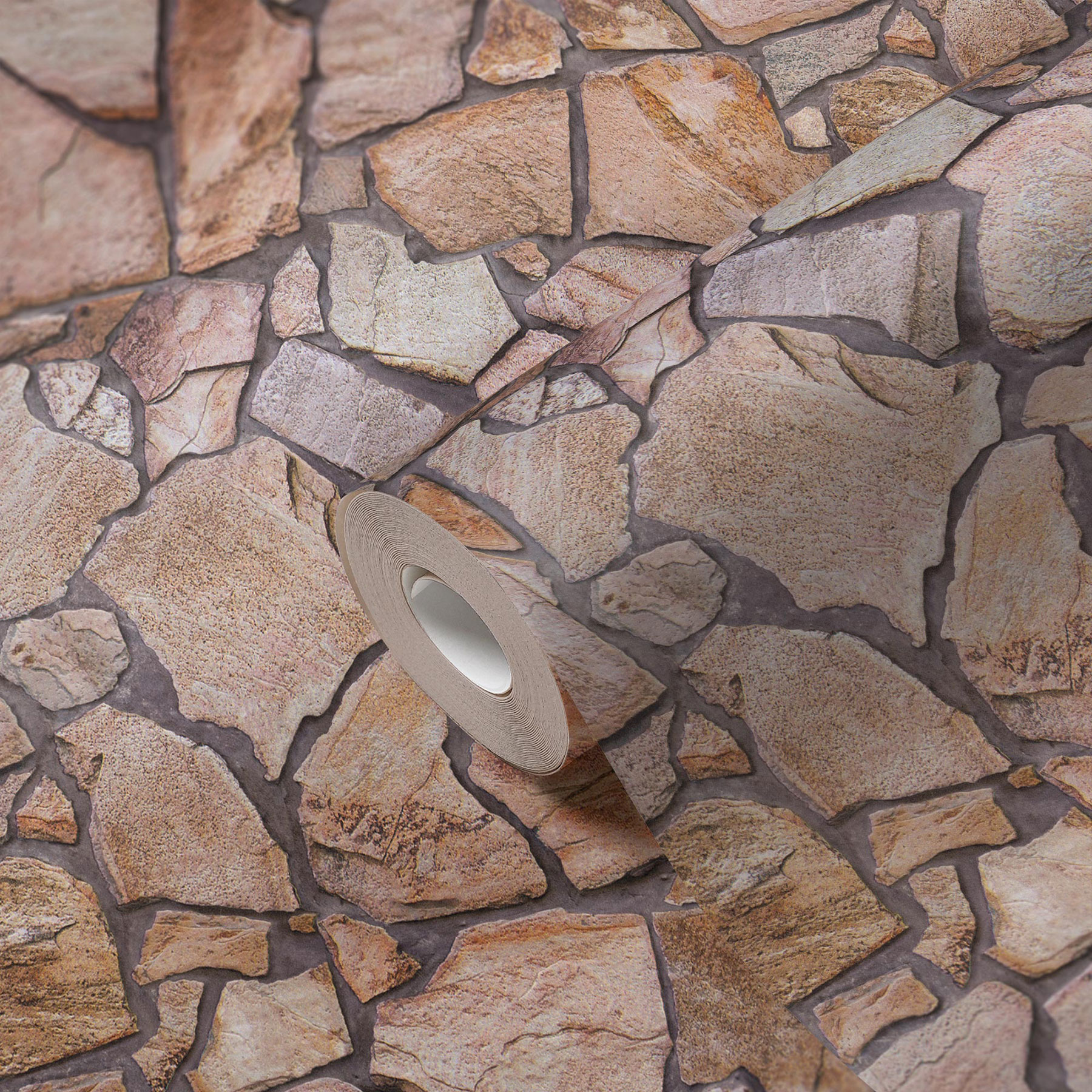 AS Vliestapete Elements 2 Steintapete Braun 927316