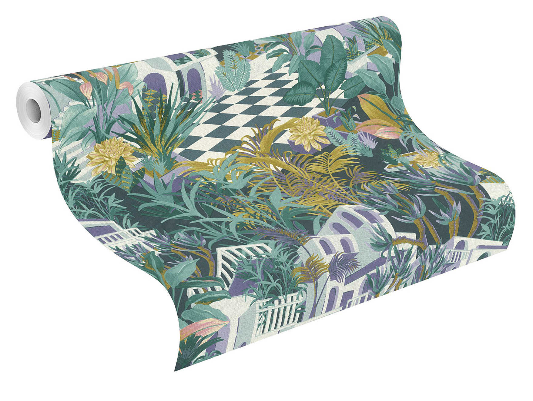 Rasch Vliestapete Tropical House Mediteran  blau 687415