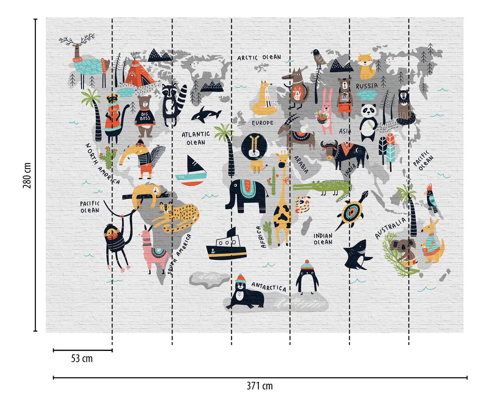 Livingwalls Vliestapete The Wall Weltkarte 382971