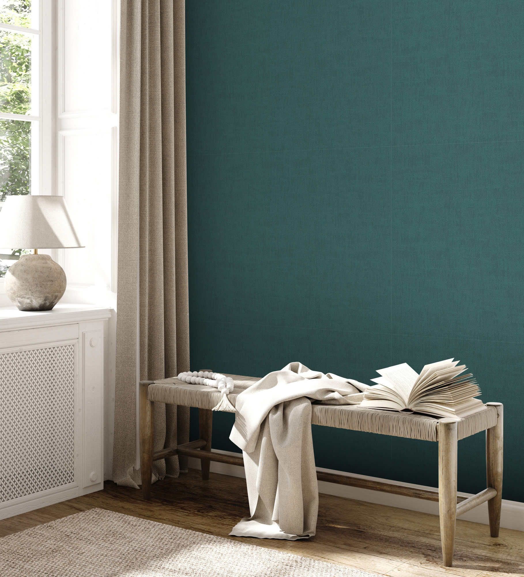 AS Vliestapete Jade 2 Petrol Strukturtapete 395036