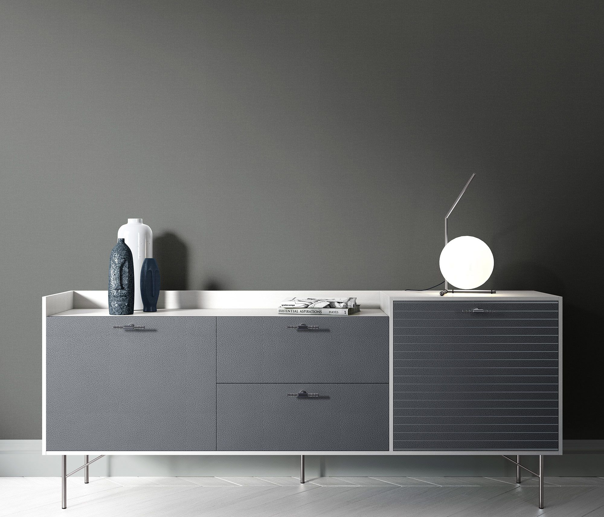 Erismann Vliestapete Elle 4 grau 1044437