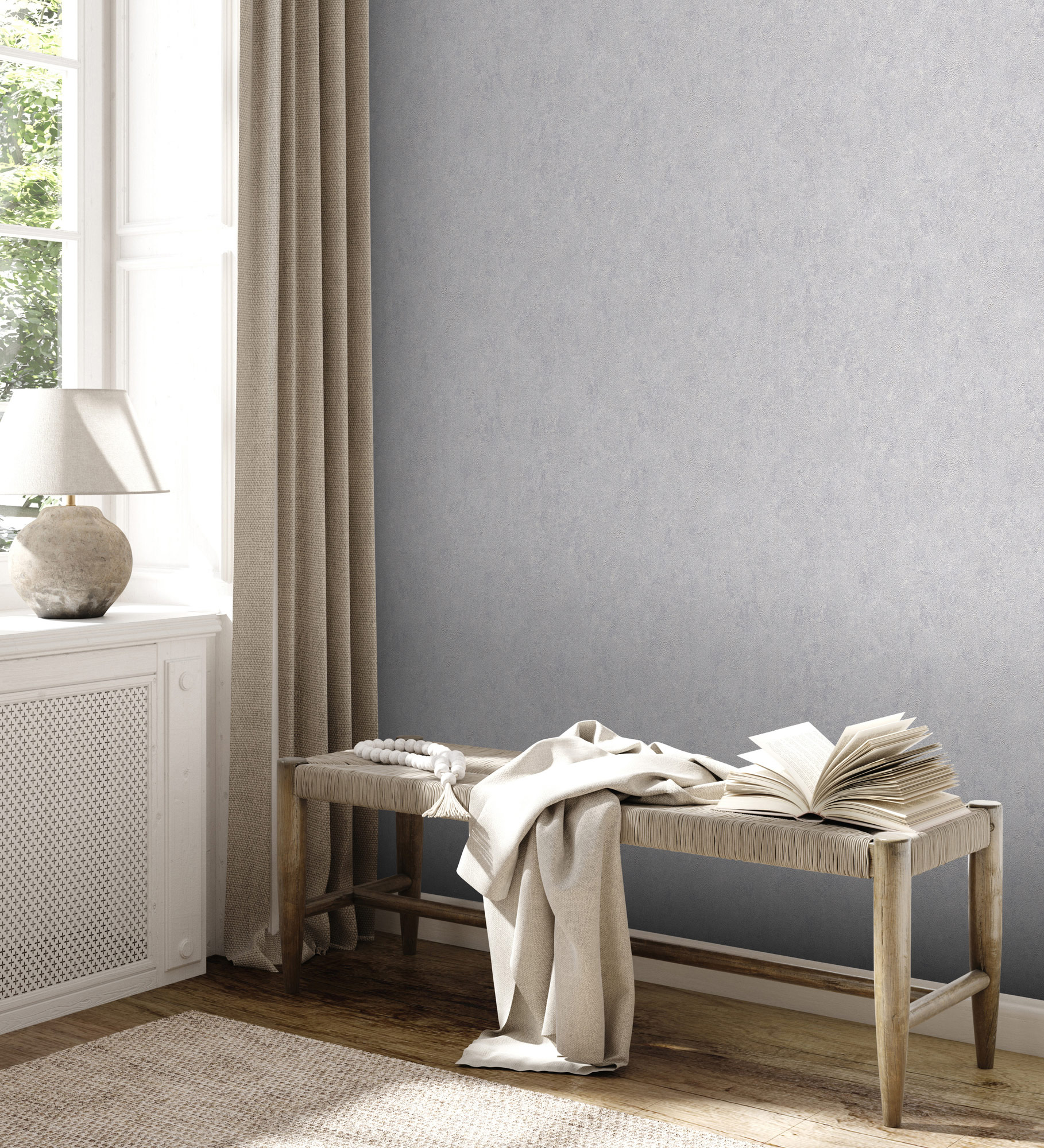 AS Vliestapete Trend Spectrum Unitapete Grau 390362