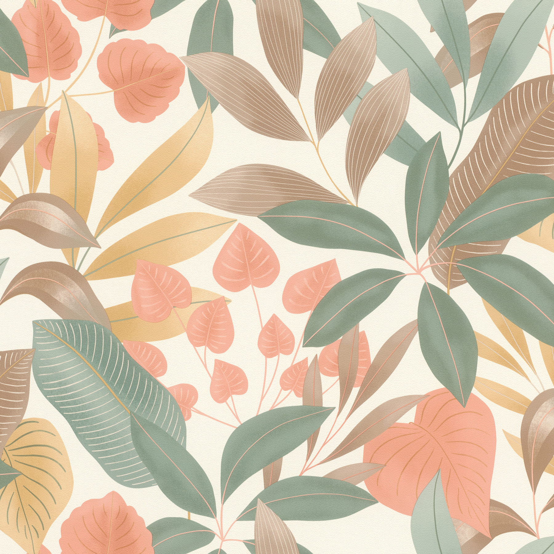 Rasch Vliestapete Beltesto Orange Botanical 794113