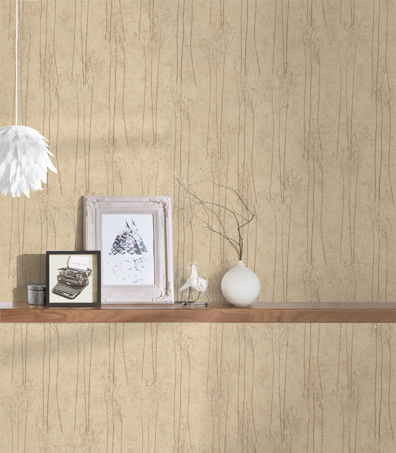 AS Vliestapete #Hygge Pampasgras Braun 386141