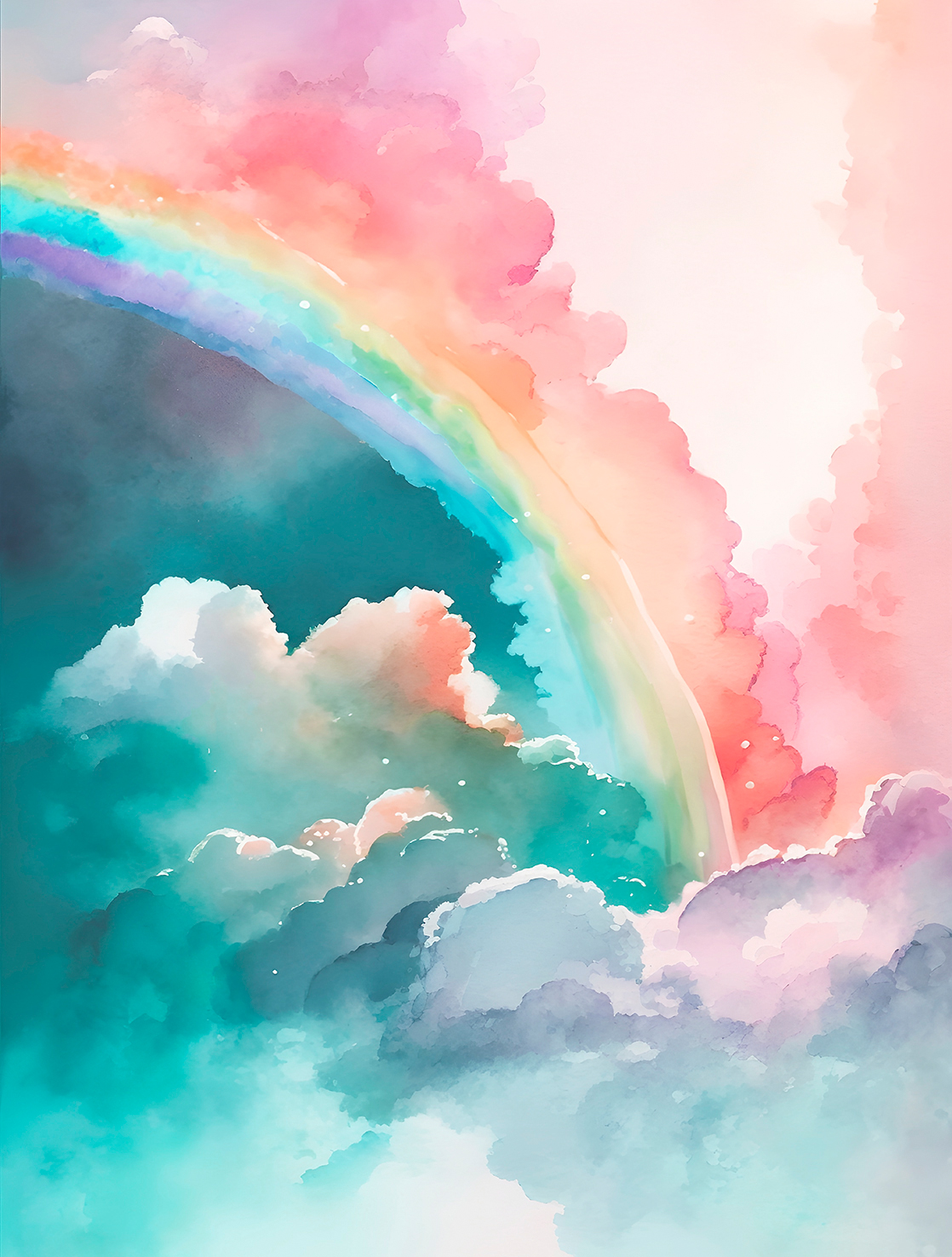 Decoprint Fototapete Cute Walls Regenbogen CW60003