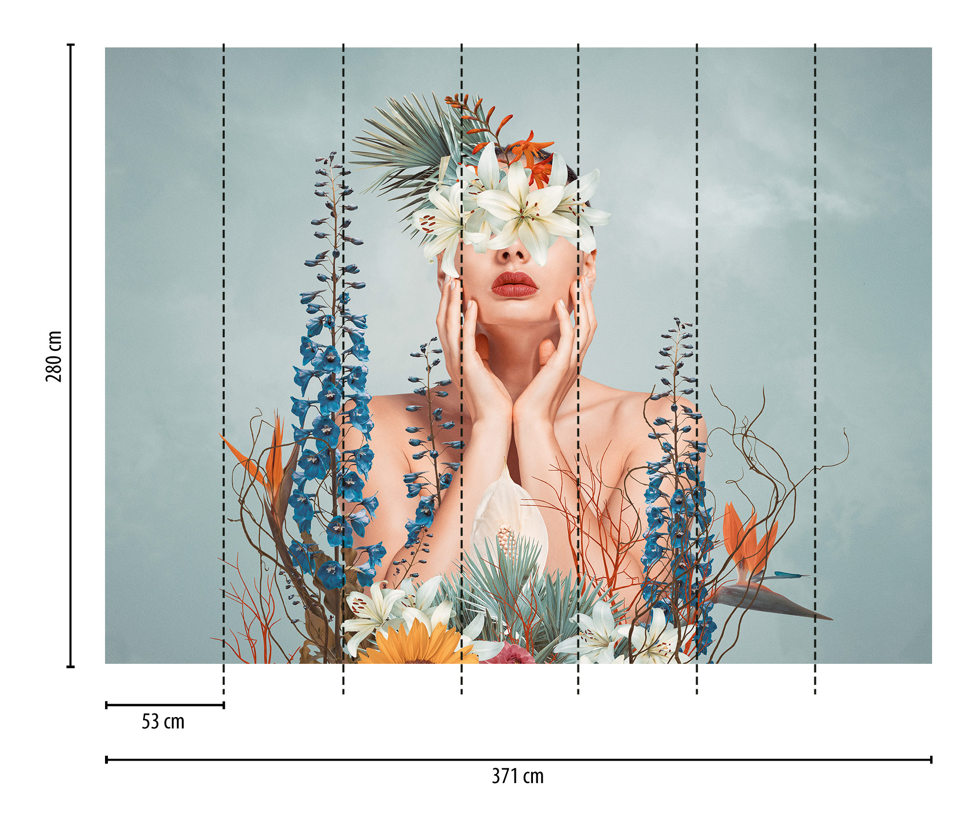 Livingwalls Vliestapete The Wall 3 Frau 399111