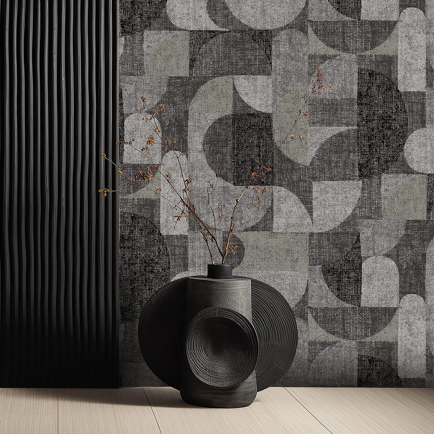 Hohenberger Vliestapete Tesoro Forma Grigio 65599