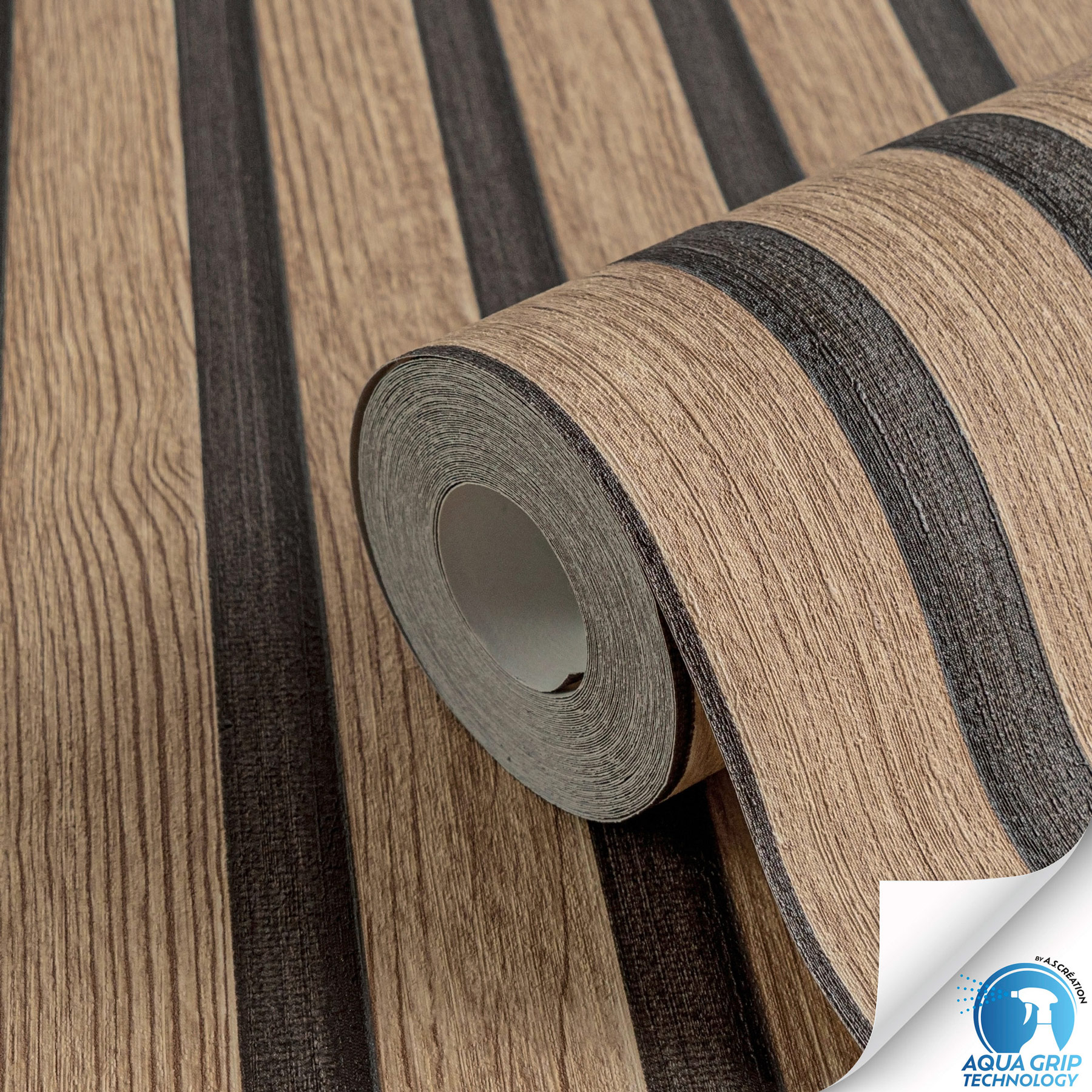 AS Vliestapete WOW Designdrop Holzoptik Braun 784591