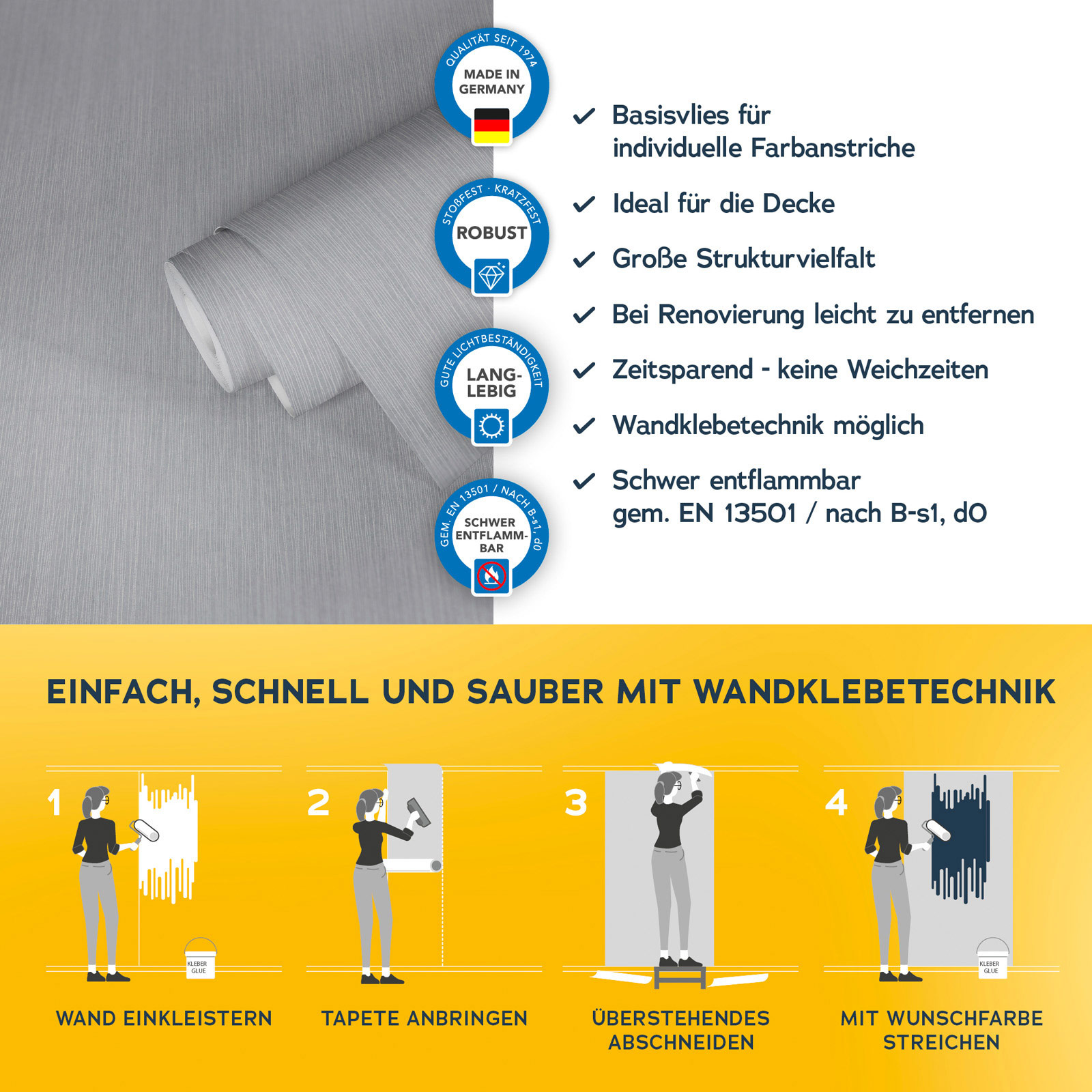 AS Vliestapete Meistervlies 8 überstreichbar 248510