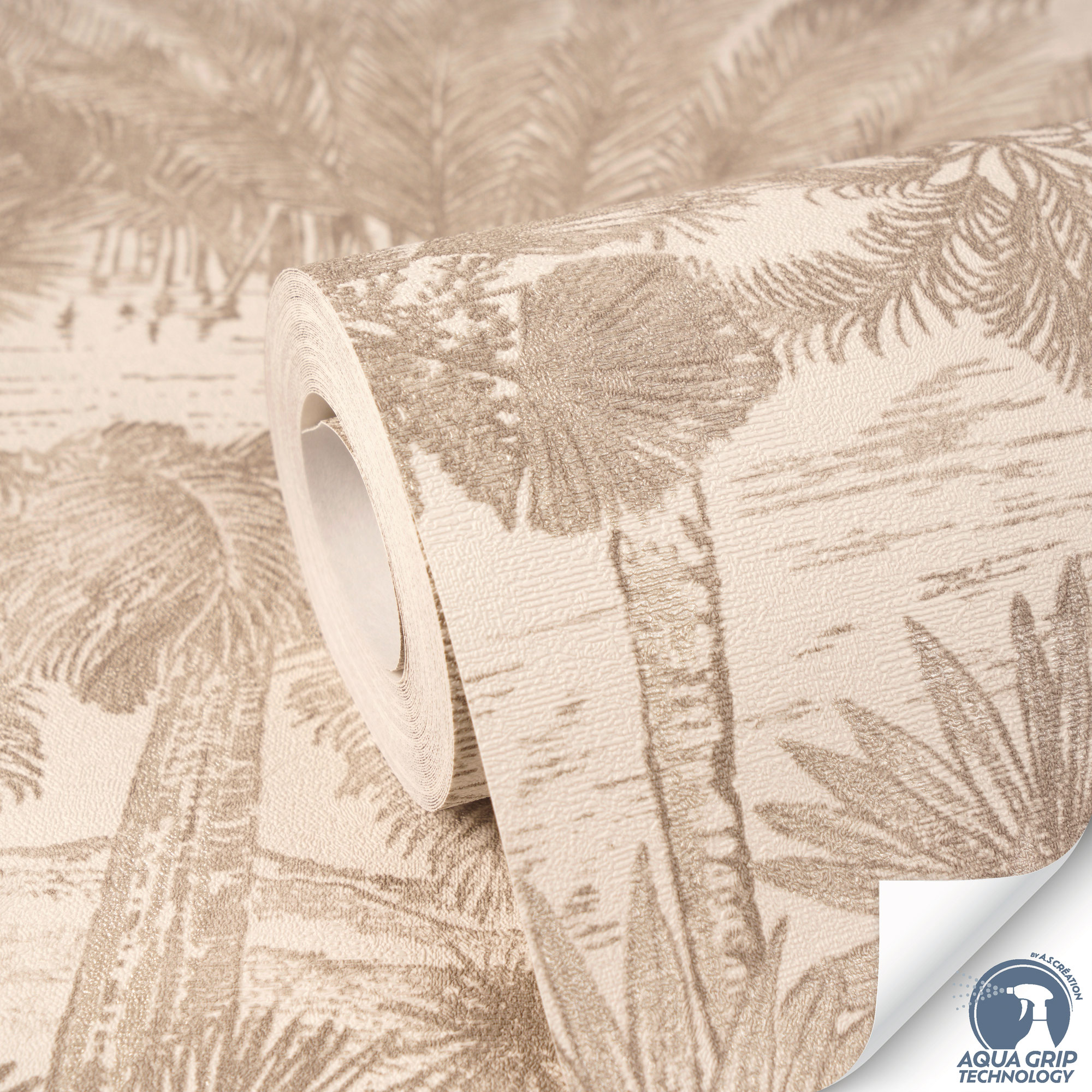 AS Vliestapete Cosiness Designdrop 2 Dschungel Beige 793172