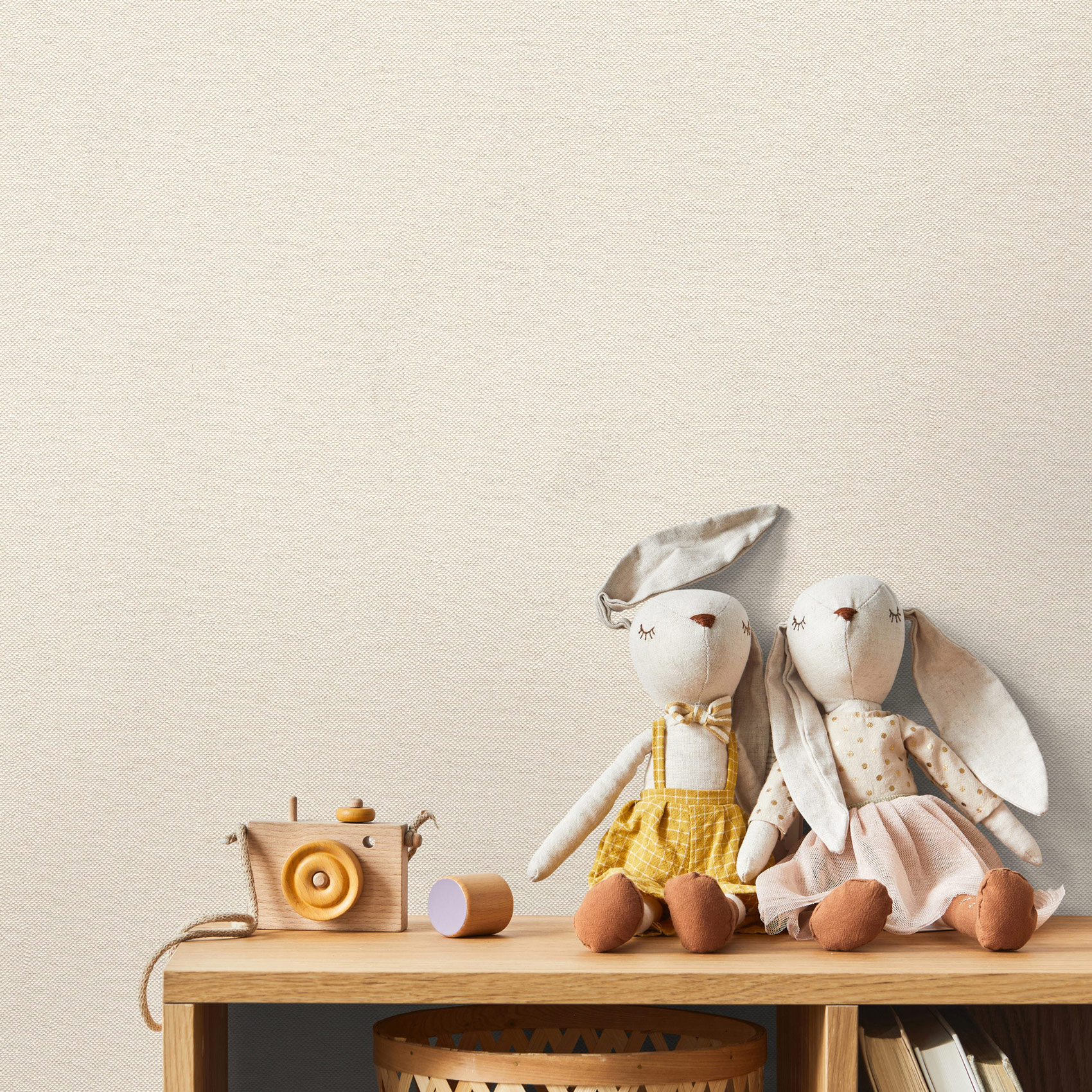 AS Vliestapete Hygge 3 Uni Creme 790973