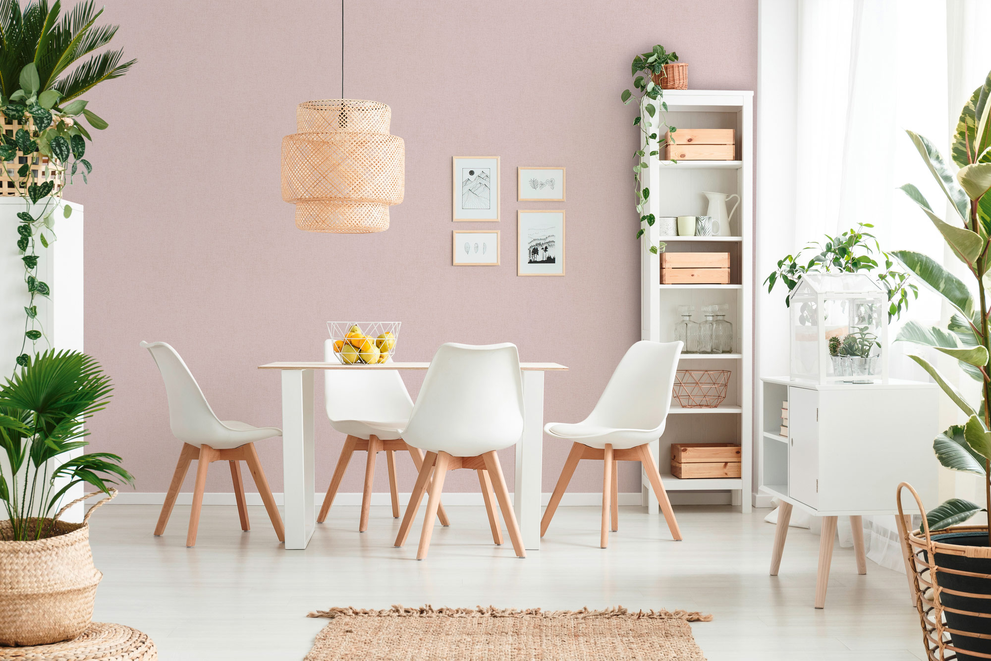AS Vliestapete New Elegance rose Unitapete 375481