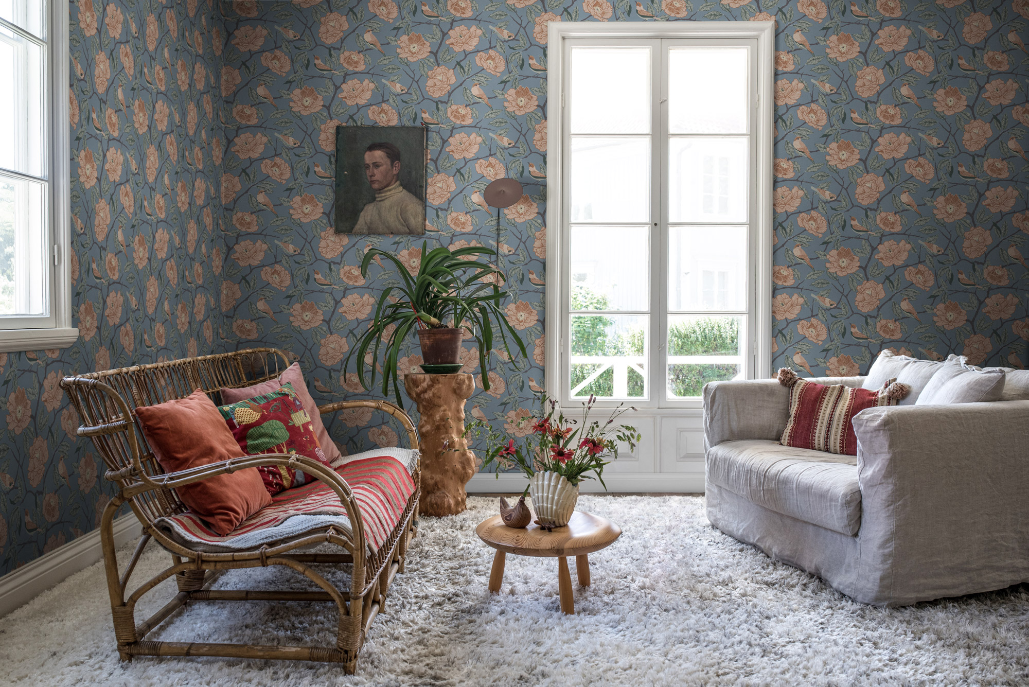 Rasch Textil Vliestapete Fagelsang Blumen 034025