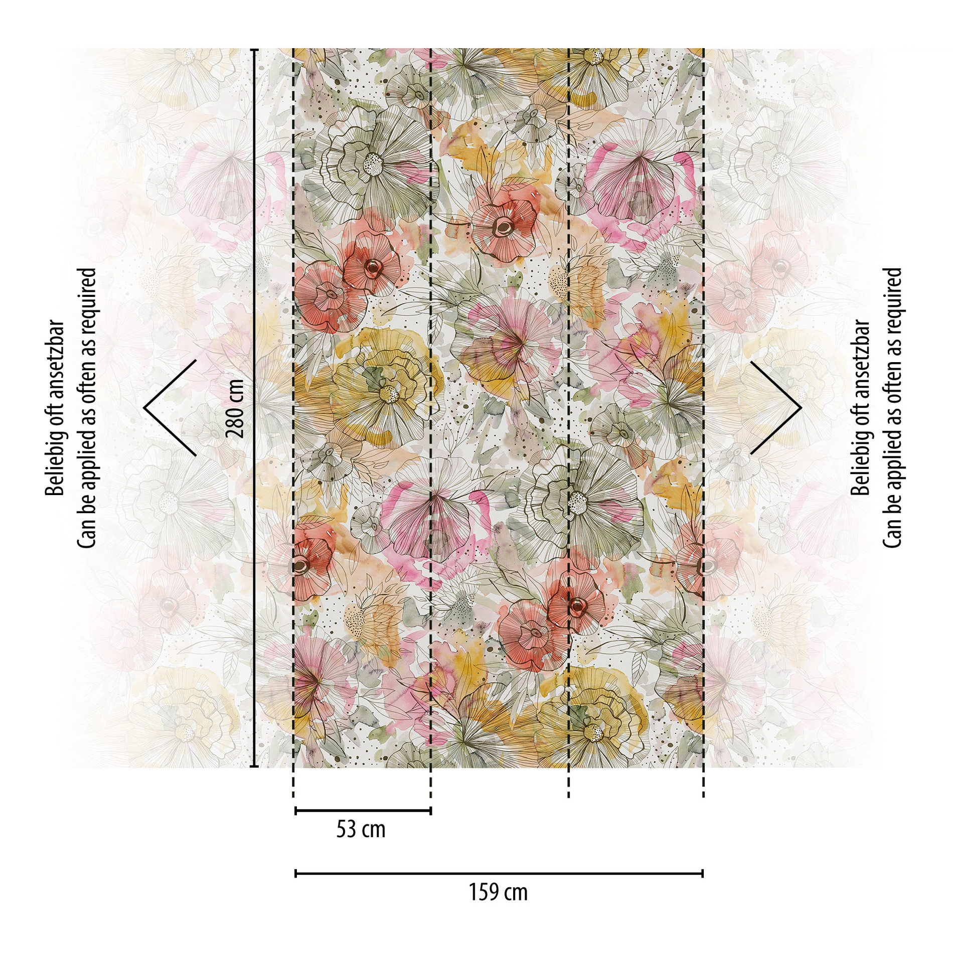 AS Vliestapete Aquarell Dreams Blumentapete beige 396941