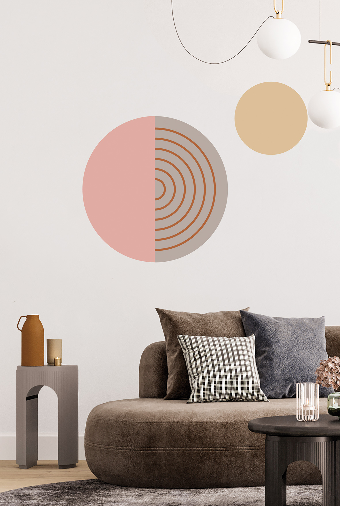 Thomas Fototapete Platin Formen  Deko modular pink