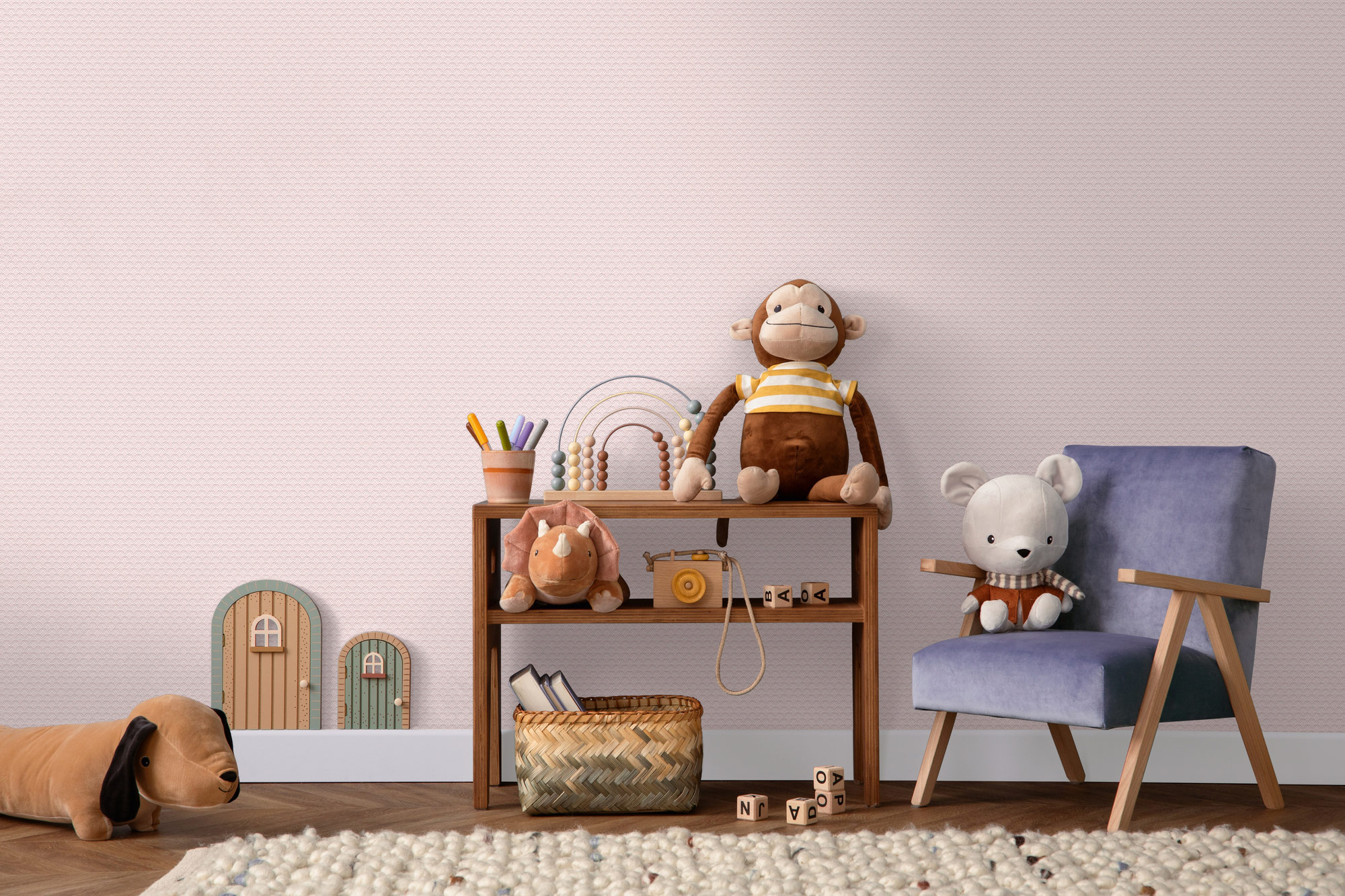 AS Vliestapete Kids Studio Grafik Rosa 368976