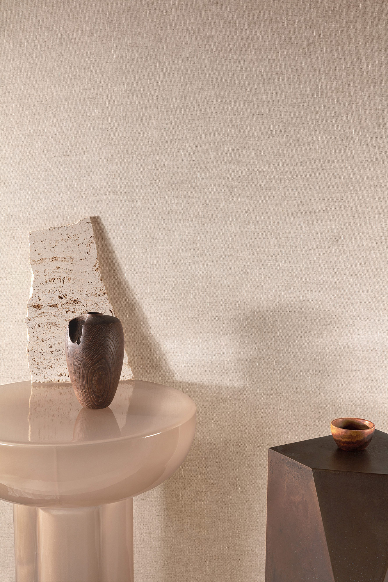 Masureel Vliestapete Erosion Flax Blush BLONE707