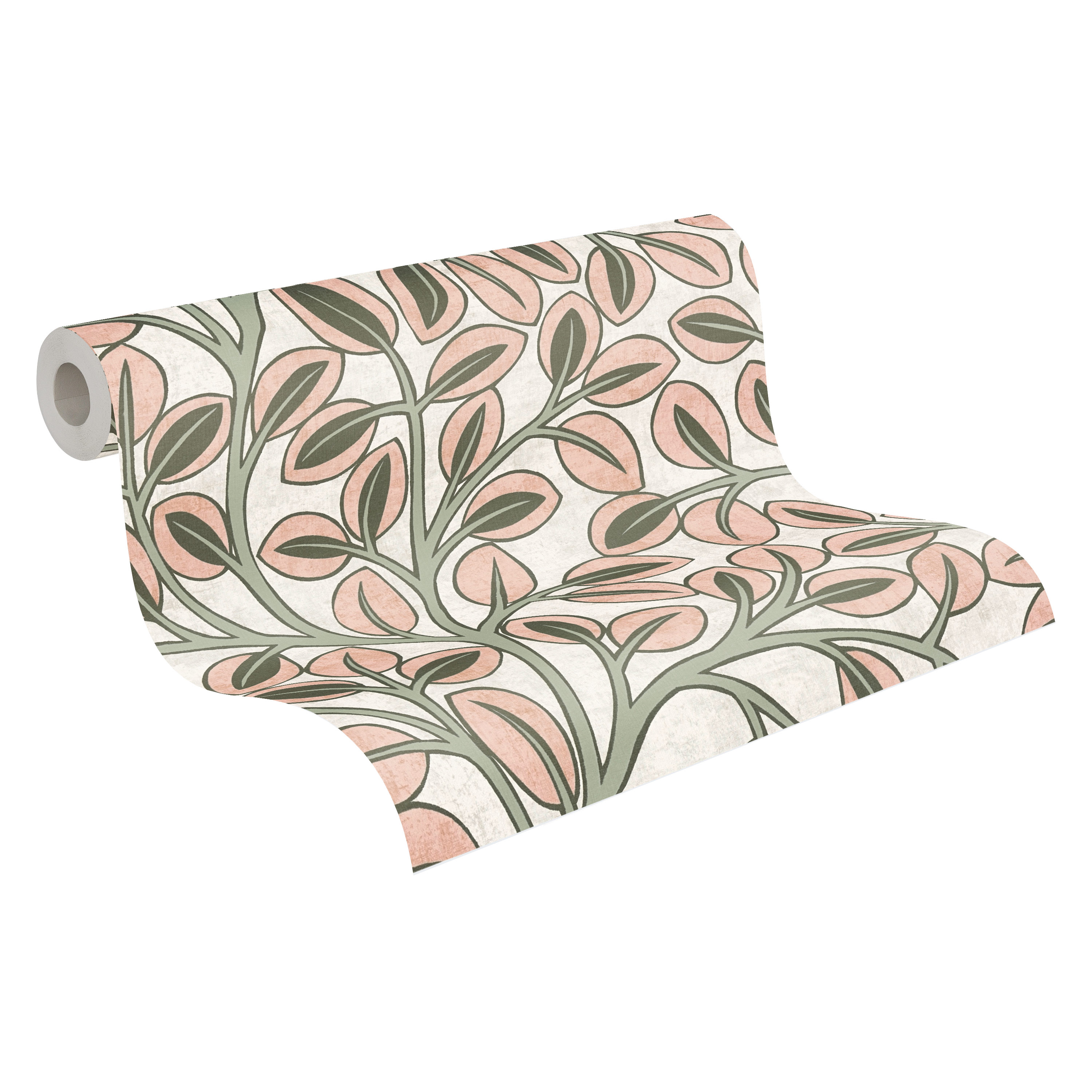 AS Vliestapete Nordic Feeling Blätter Zweige Grau 791502