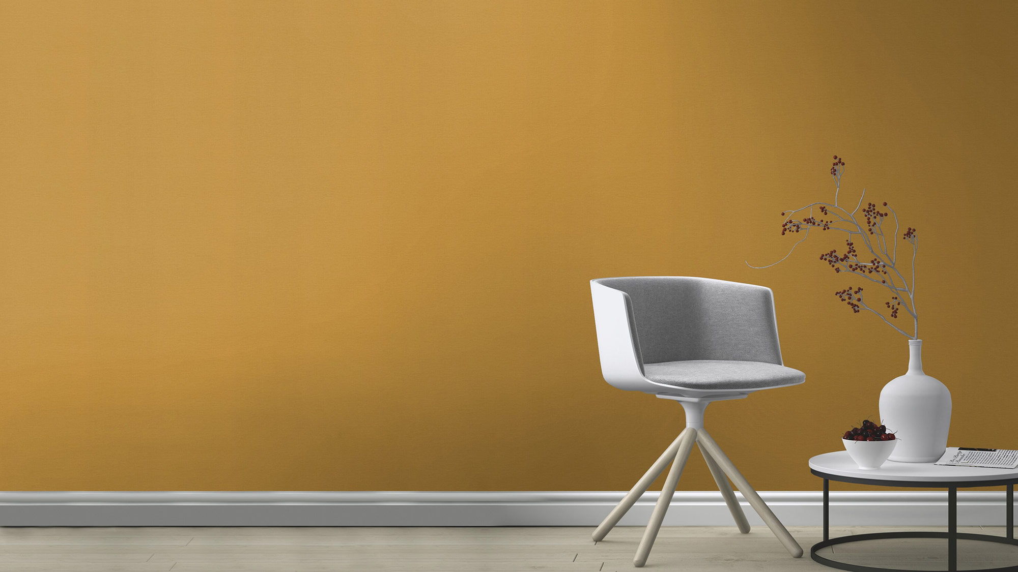 Rasch Vliestapete Country Charme Gelb-ocker 452075