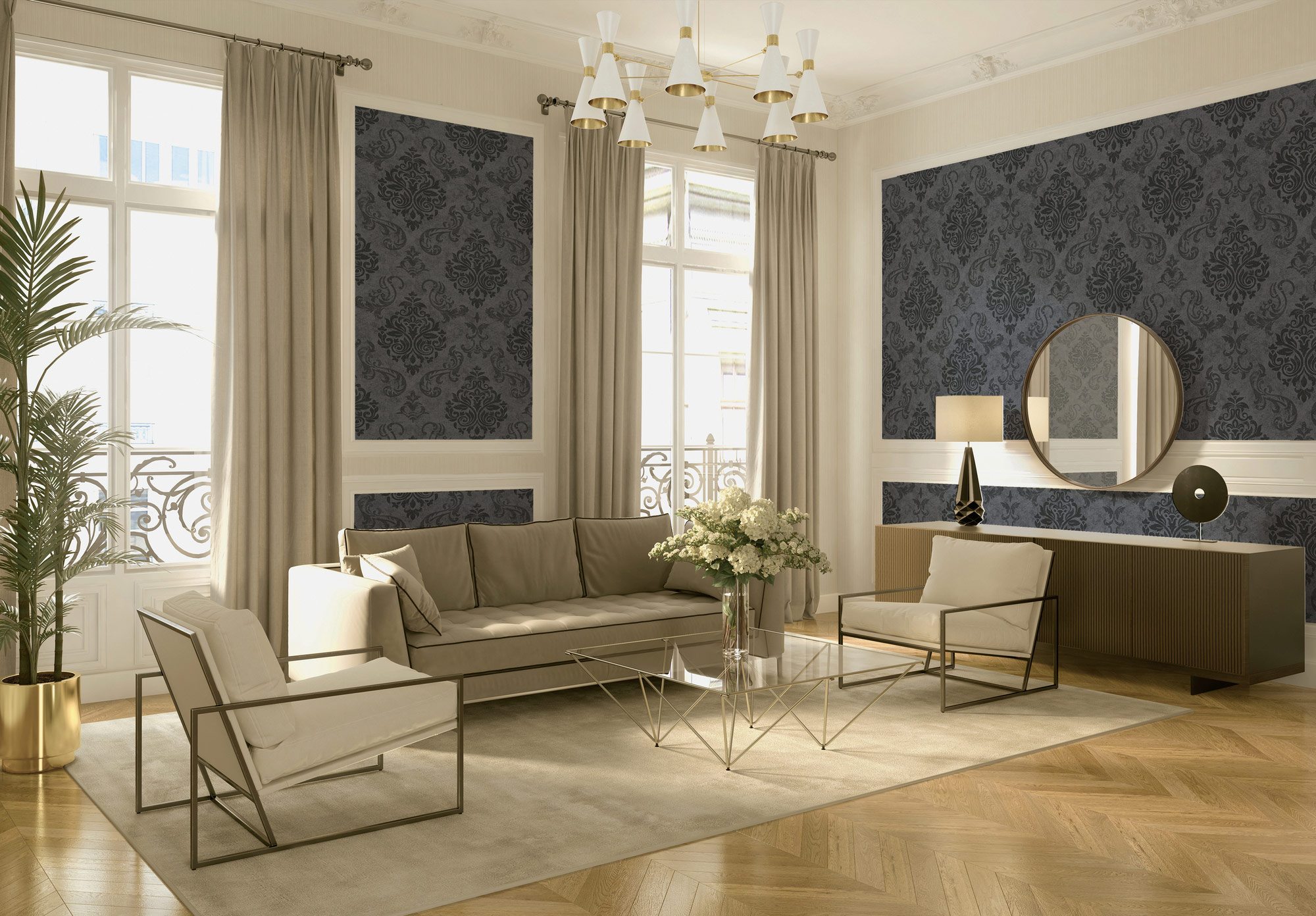 AS Vliestapete Memory 3 Barock Tapete Schwarz 953723