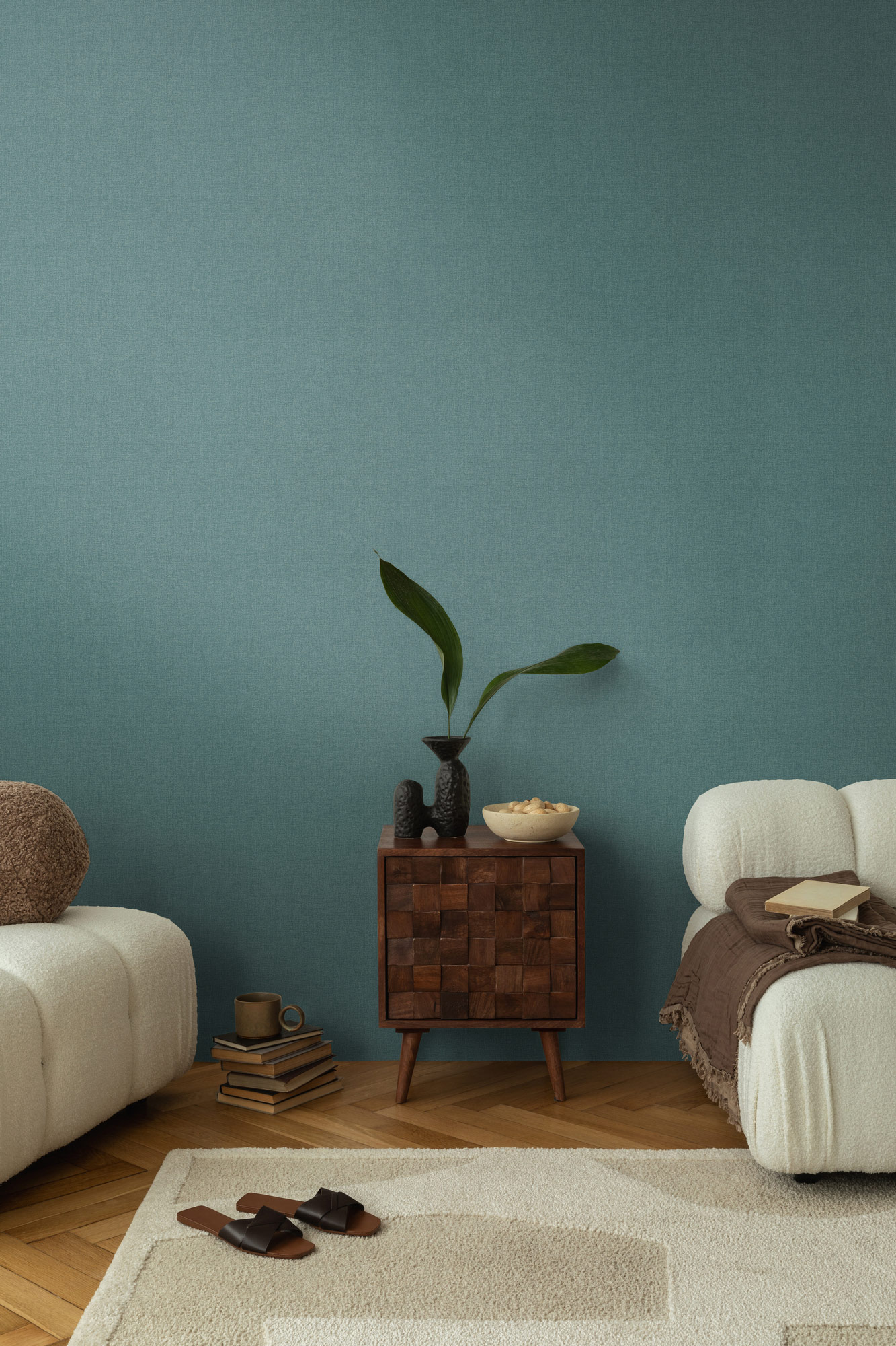 AS Vliestapete CosmoLiving Uni Grün 790655