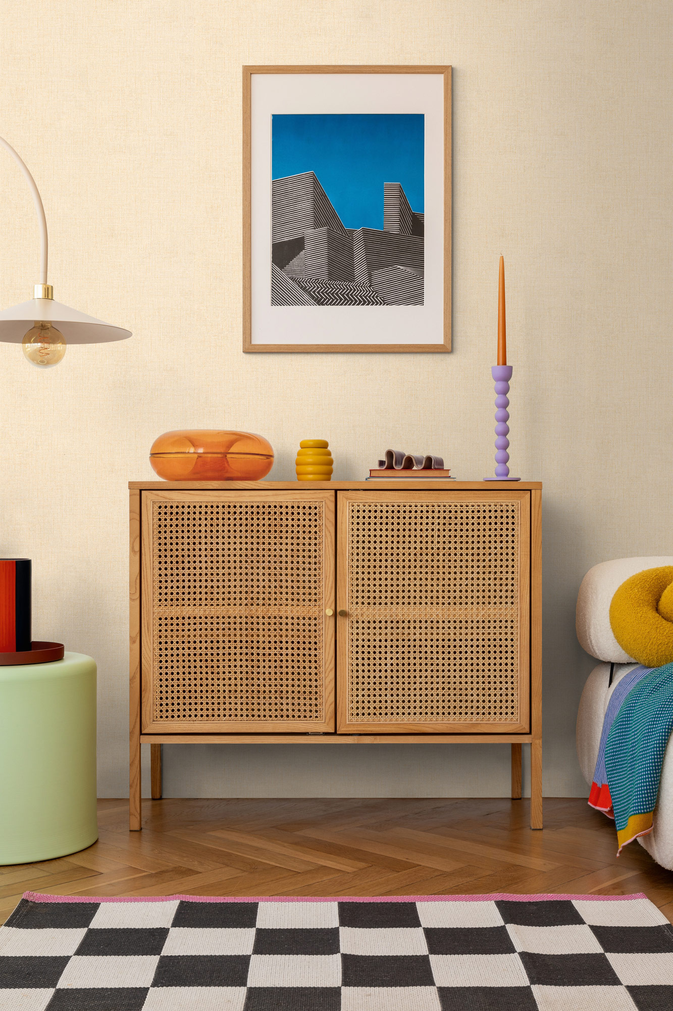 AS Vliestapete CosmoLiving Uni Gelb 790662