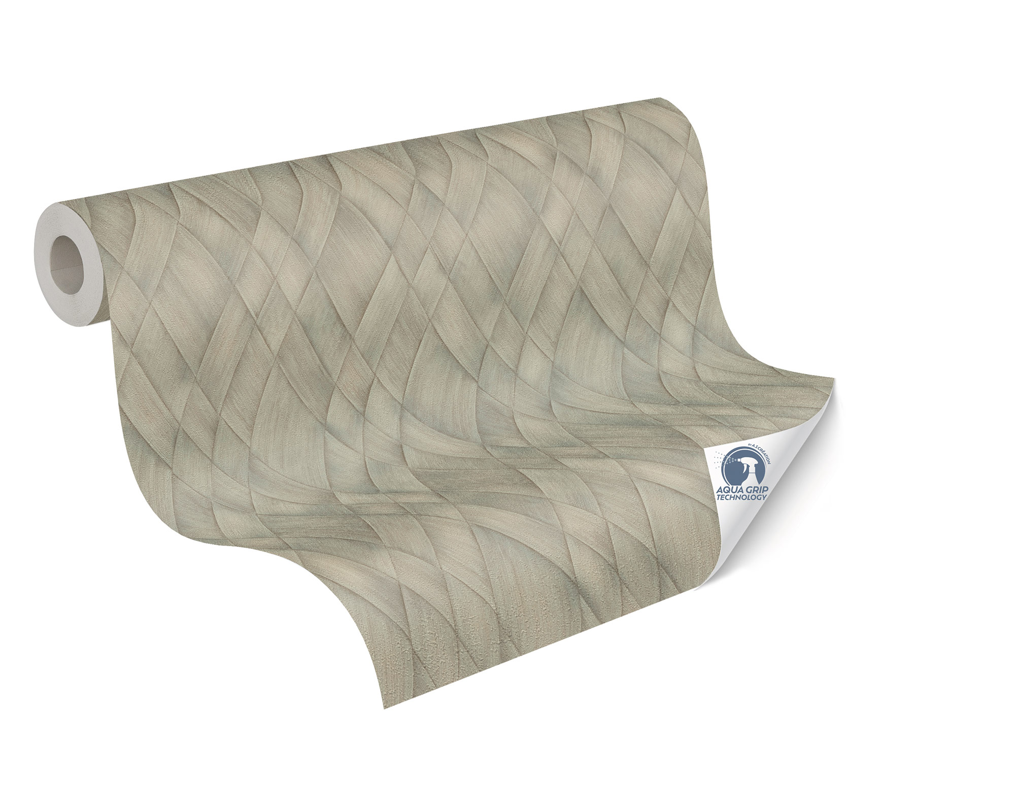 AS Vliestapete Cosiness Designdrop 2 3D-Optik Grün 793136