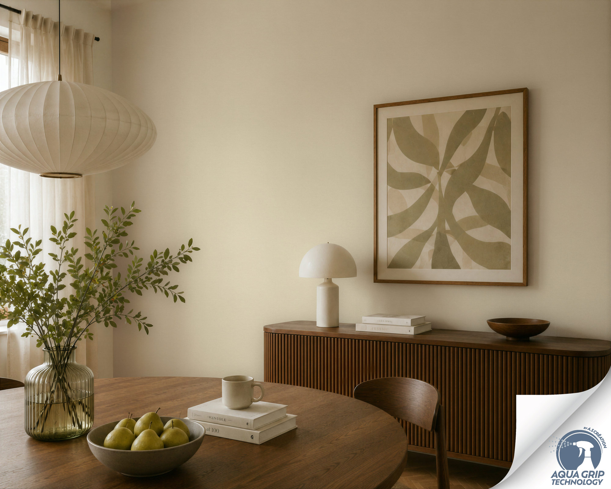 AS Vliestapete Cosiness Designdrop 2 Uni Creme 792441