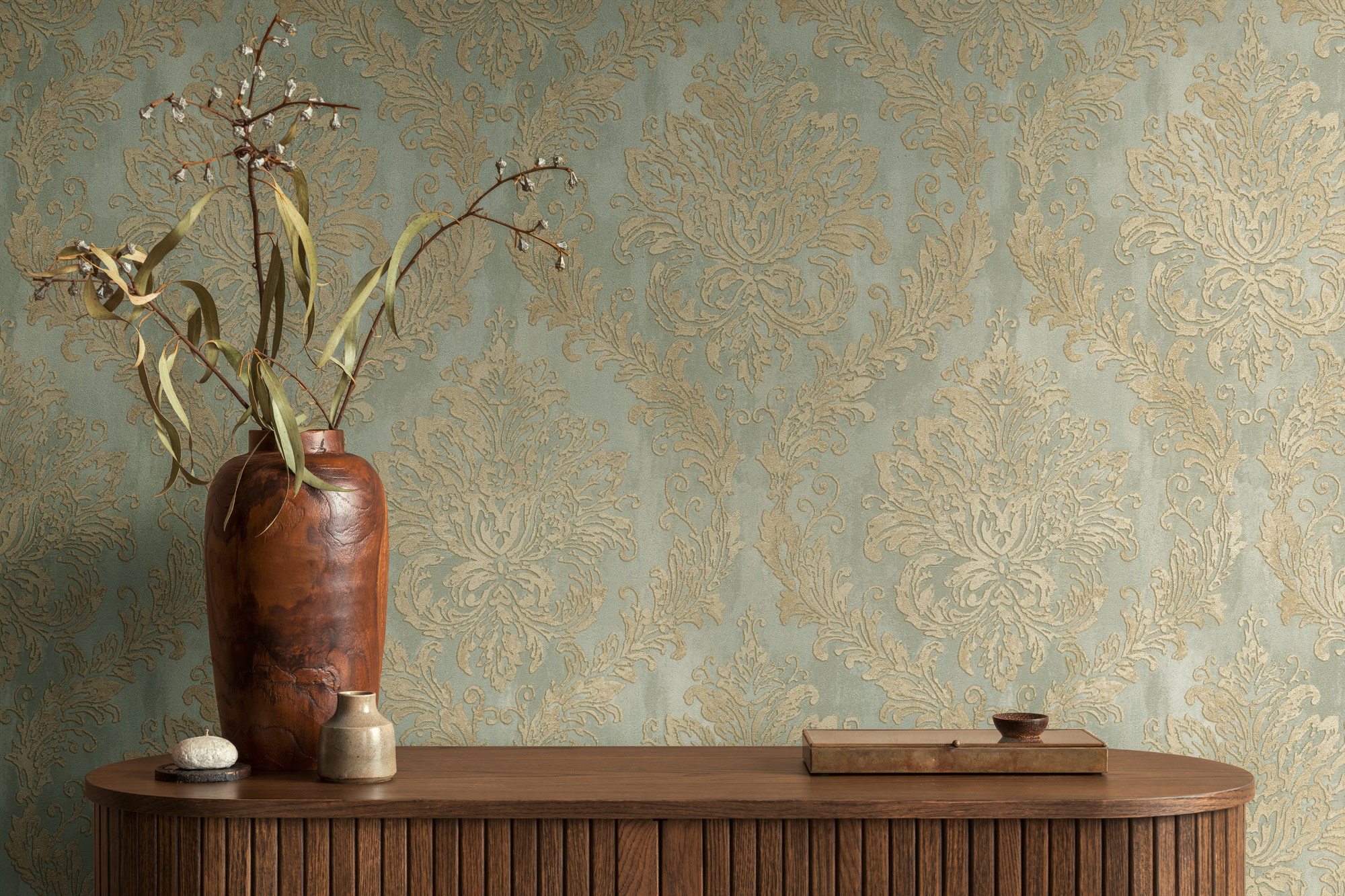 AS Vliestapete History of Art 2 Ornament Blau 790492