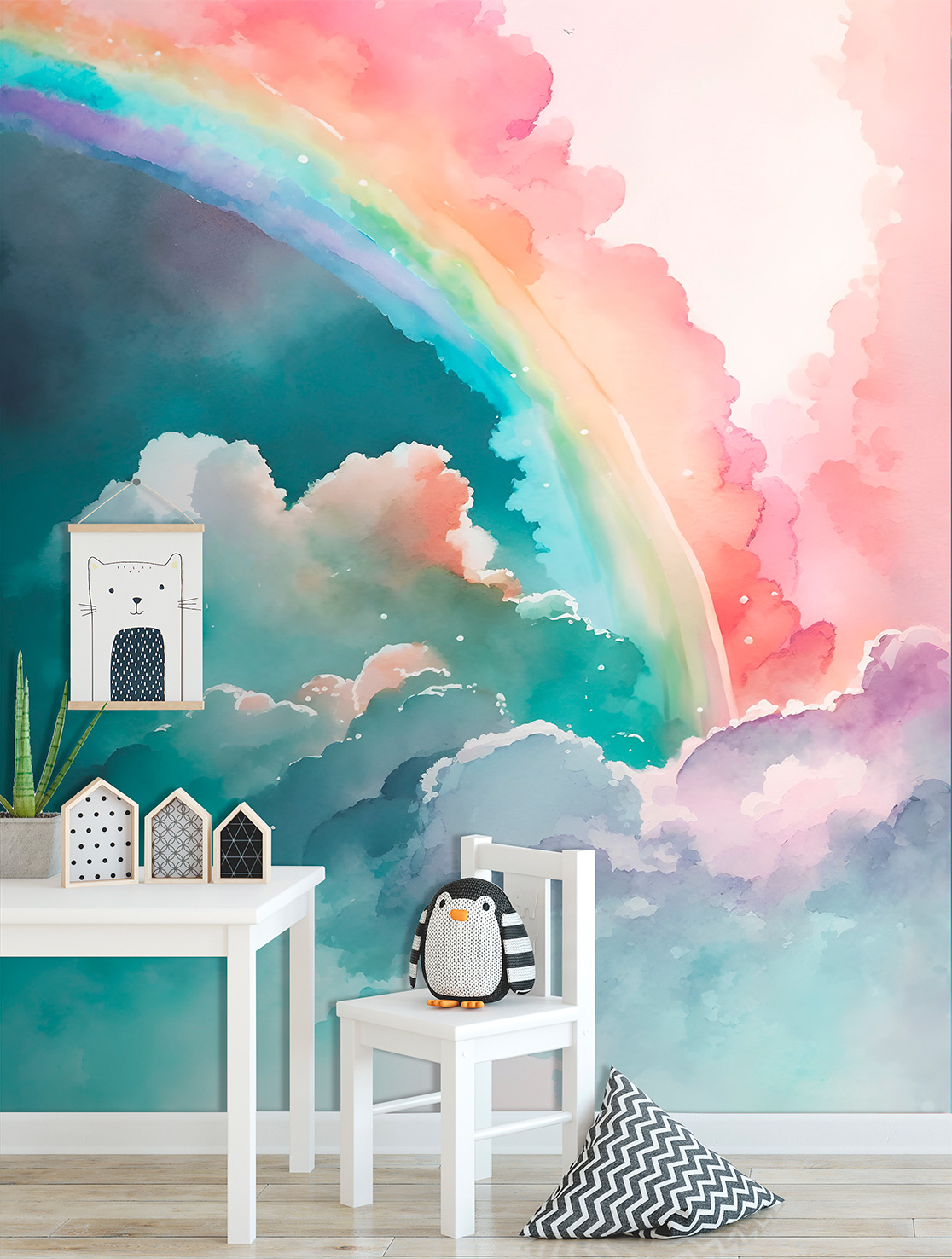 Decoprint Fototapete Cute Walls Regenbogen CW60003
