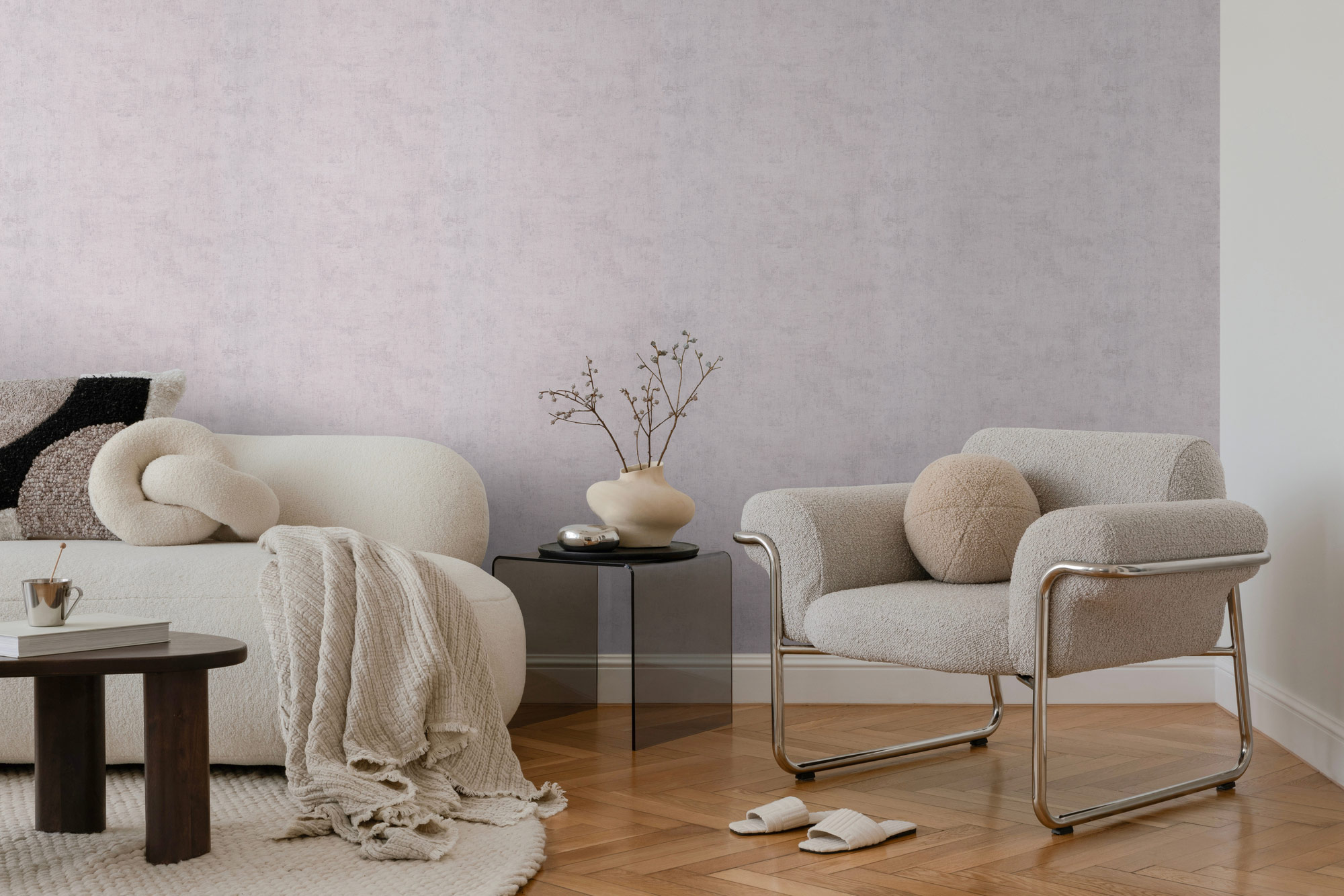 AS Vliestapete Nordic Feeling Unitapete Lila 791535